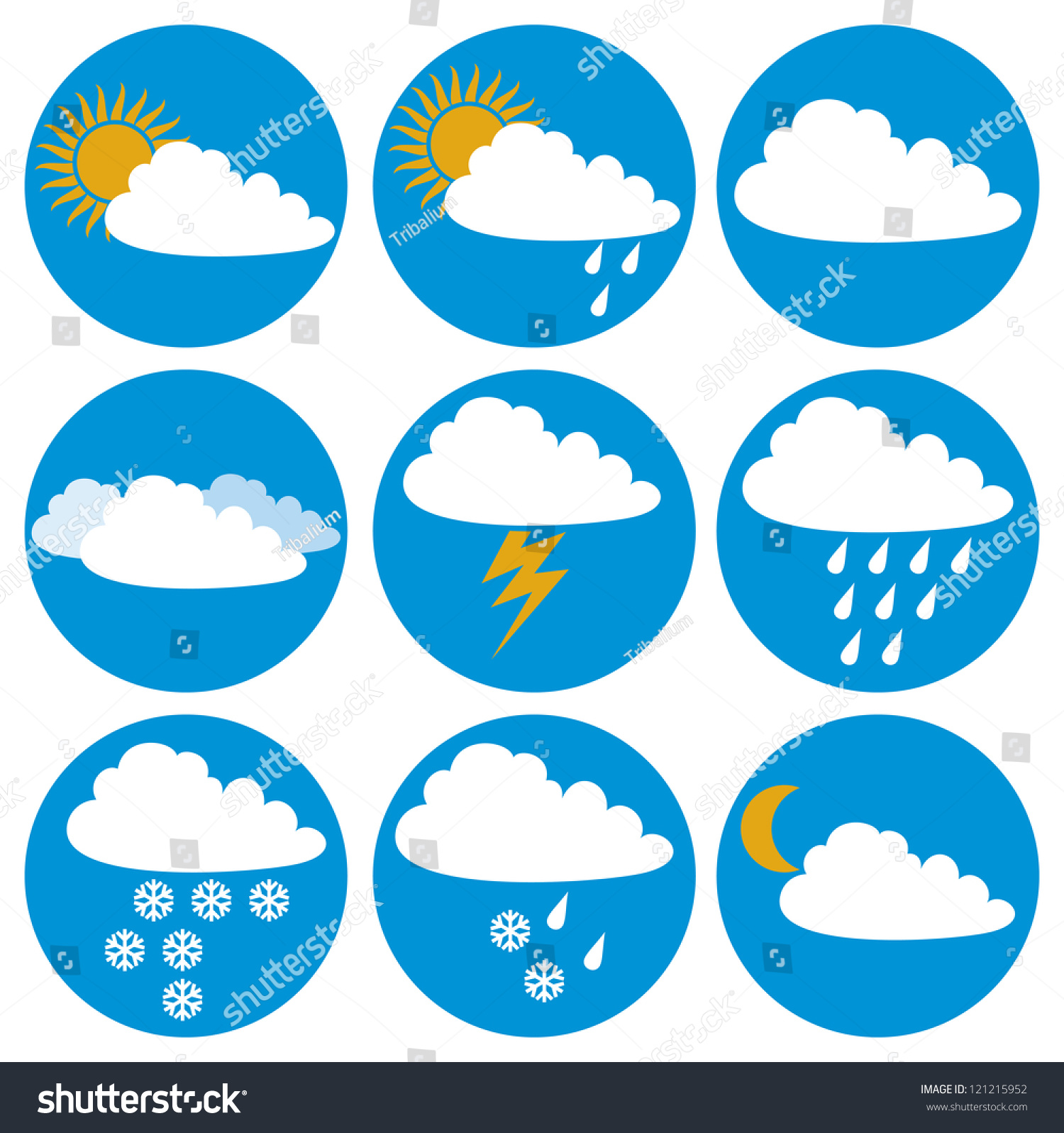 Weather Icons Stock Photo 121215952 : Shutterstock