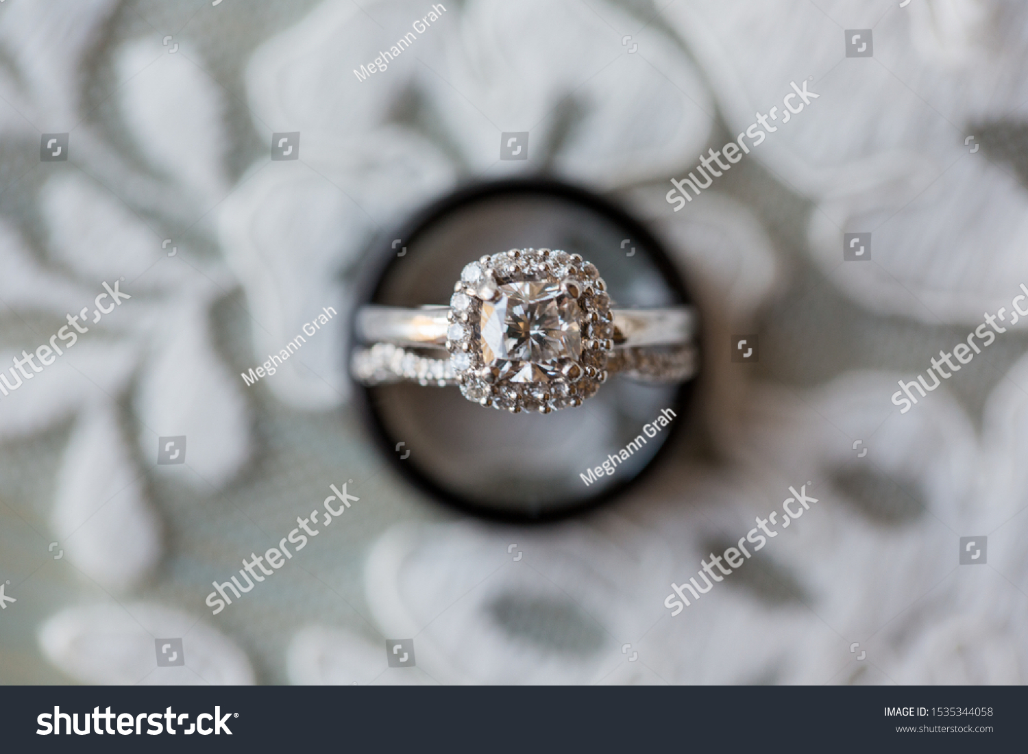 Wedding Band Engagement Ring Closeup On Stock Photo Edit Now