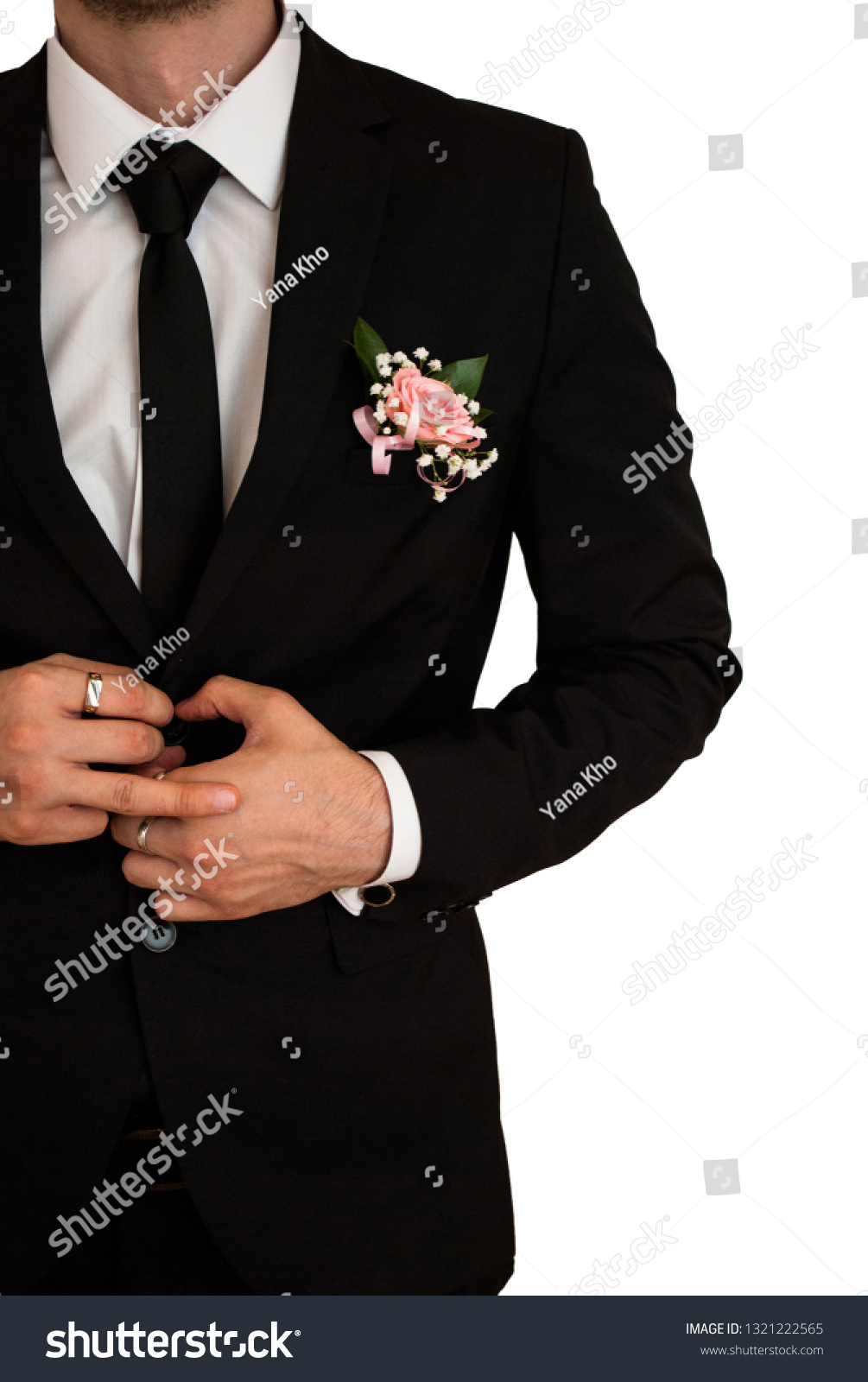 wedding groom suit black and white