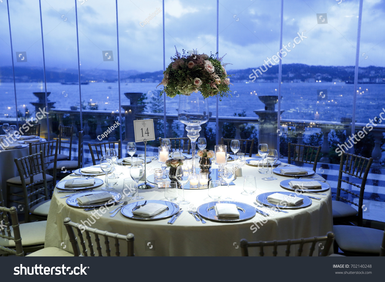 Wedding Guest Dining Table Decorations Stock Photo Edit Now Wedding Guest Dining Table Decorations Ceremony Dinner