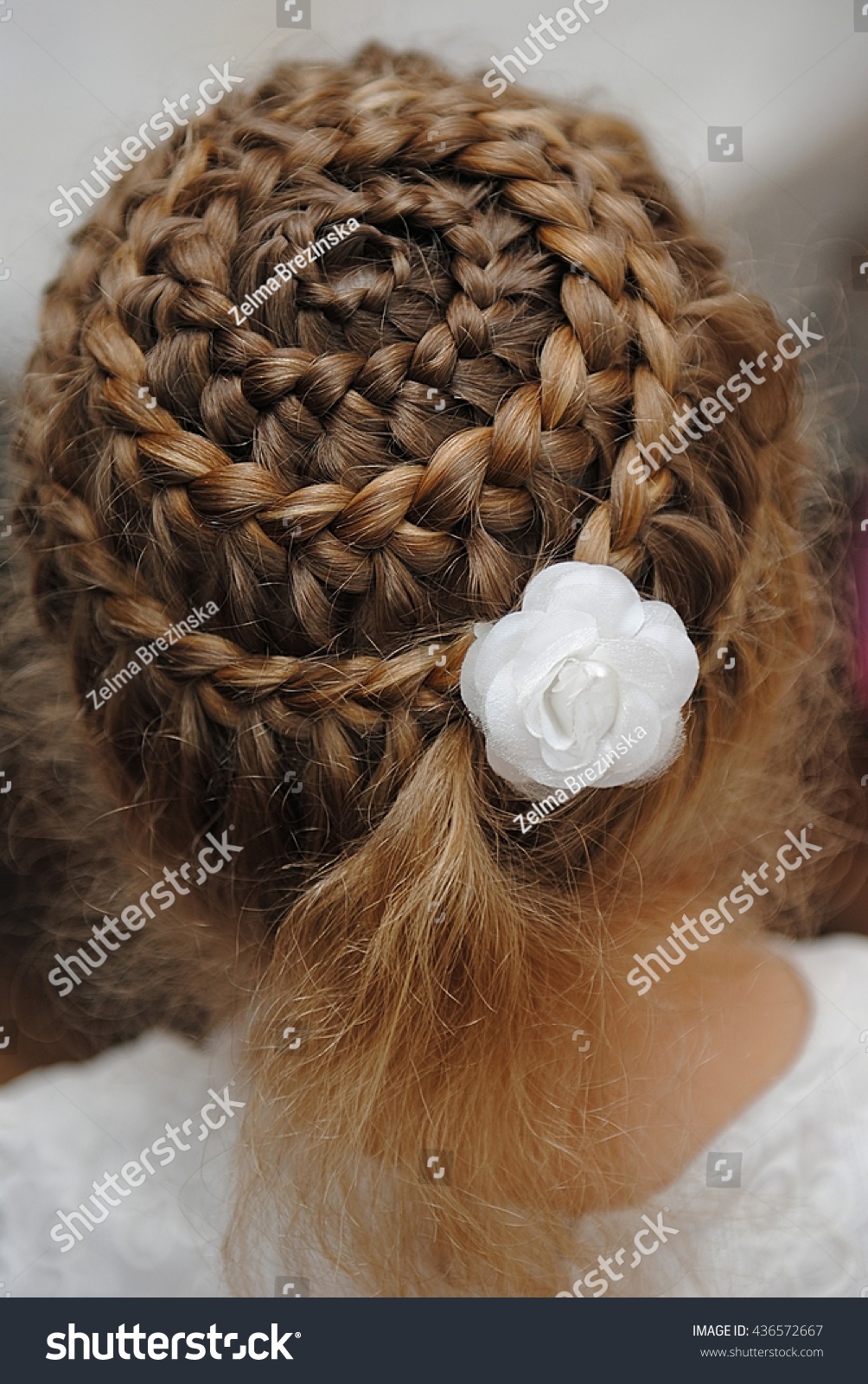 Wedding Hairstyle Little Girl Stock Photo Edit Now 436572667