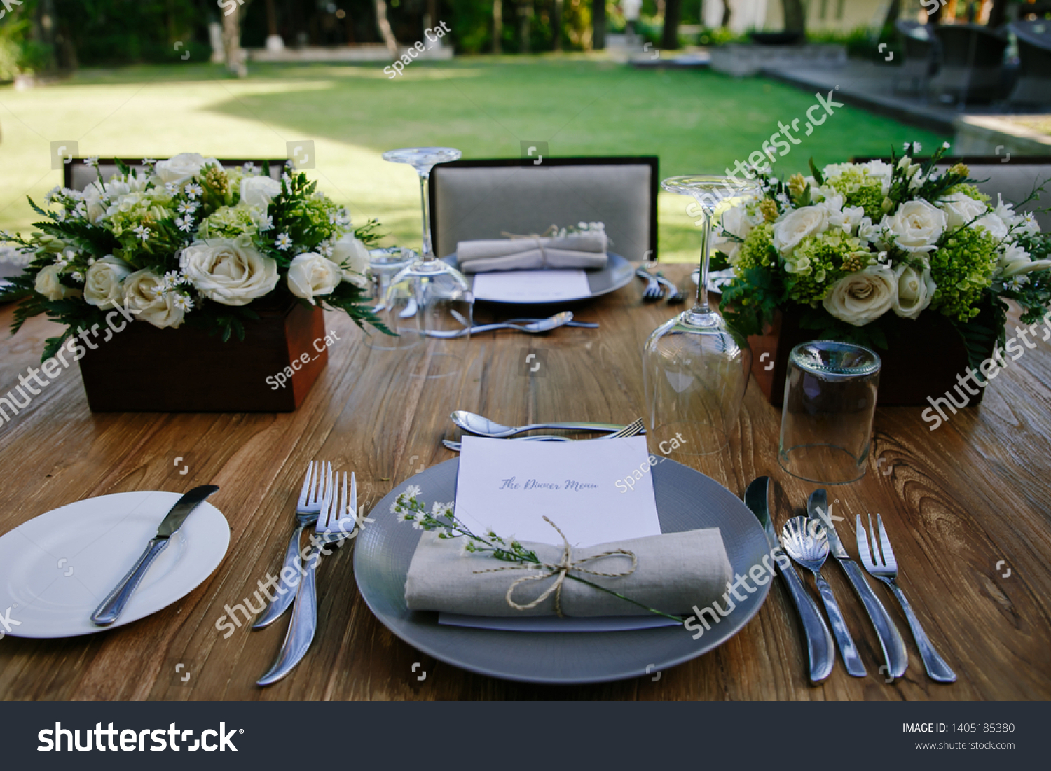 Download Wedding Reception Menu Festive Wedding Table Stock Photo Edit Now 1405185380