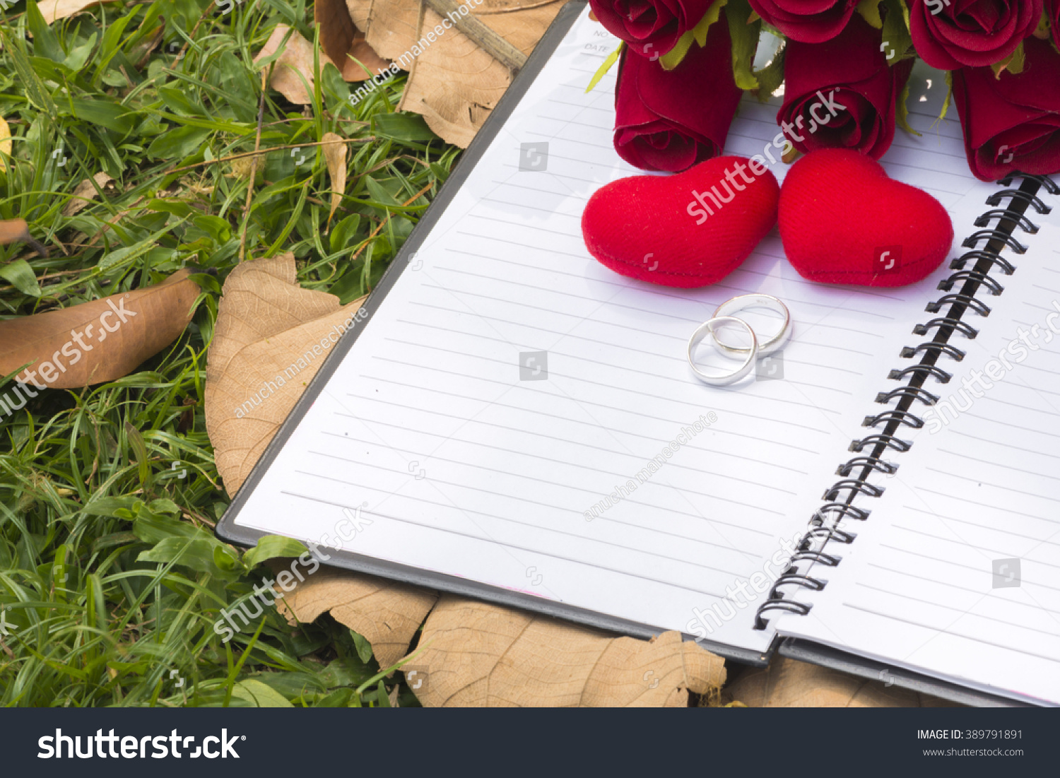Wedding Rings Heart Shape On White Stock Photo Edit Now 389791891