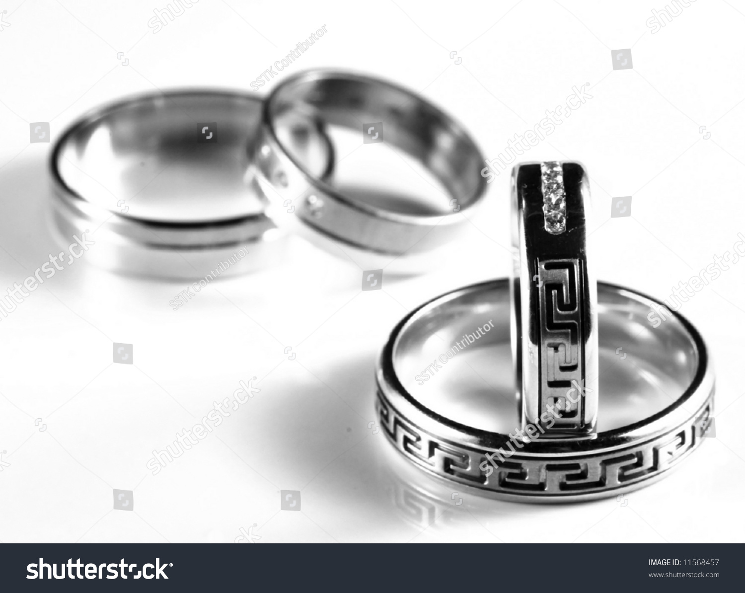 Wedding Rings Black White Stock Photo (Edit Now) 11568457 - Shutterstock