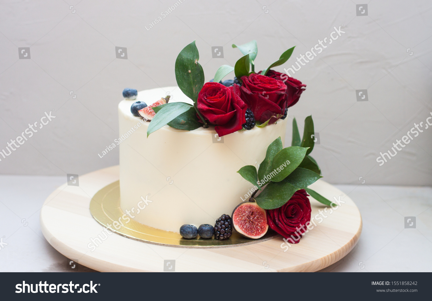 Wedding White Cake Cream Cheese Frosting Stock Photo Edit Now