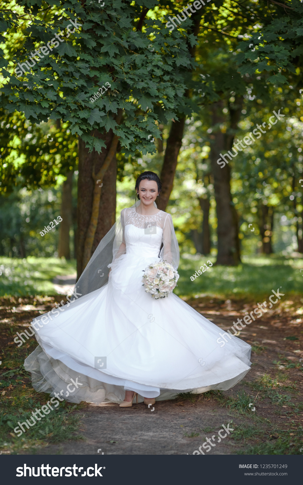 Wedding Young Beautiful Bride Hairstyle Makeup Stock Photo Edit