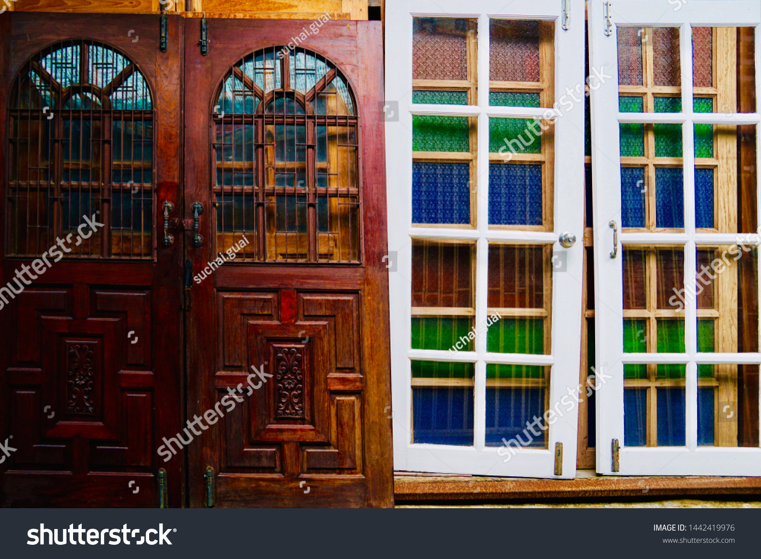 Weird Background House Parts Scrap Old Stock Photo Edit Now