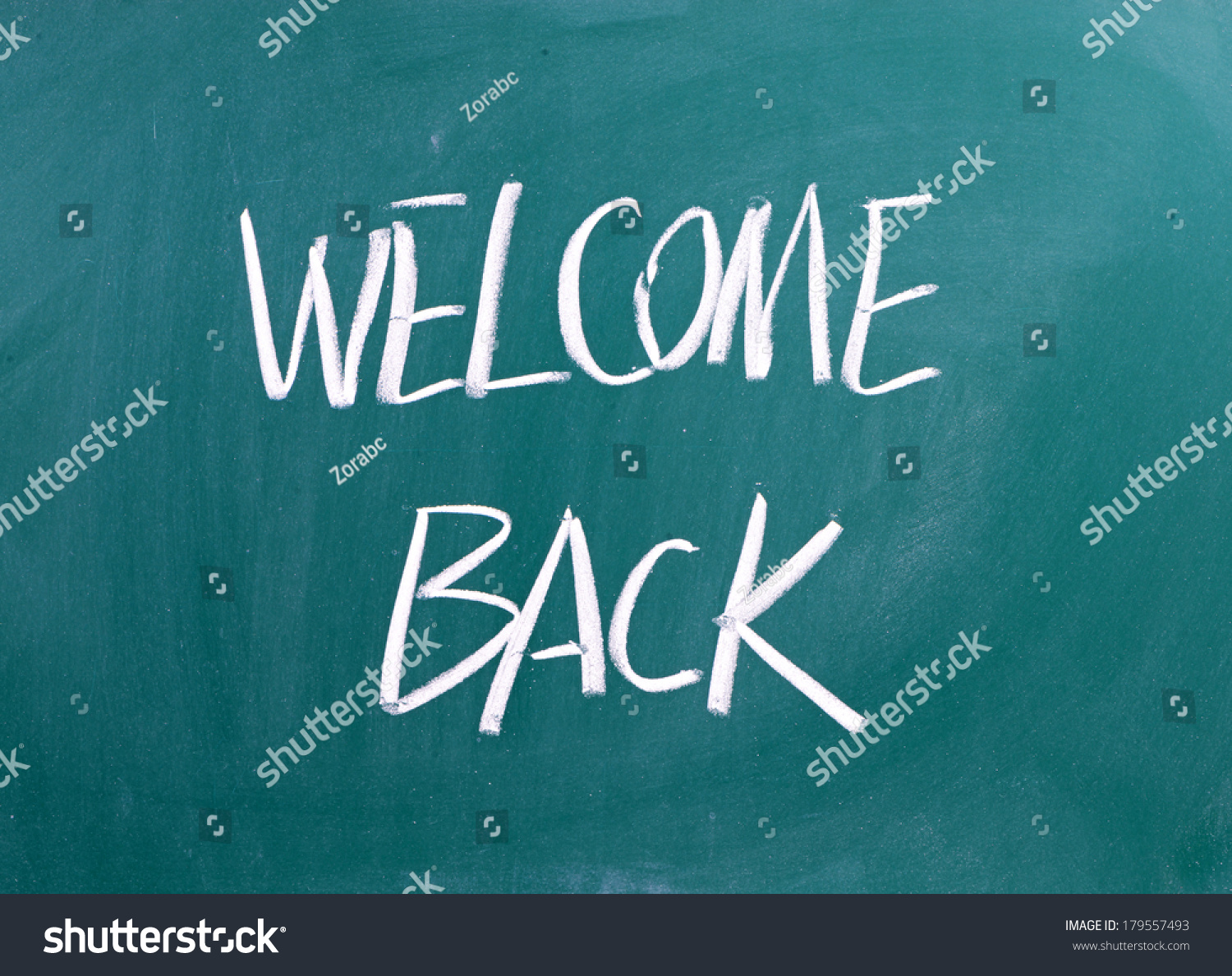 Welcome Back Written On A Blackboard As A Concept For Hospitality Or ...