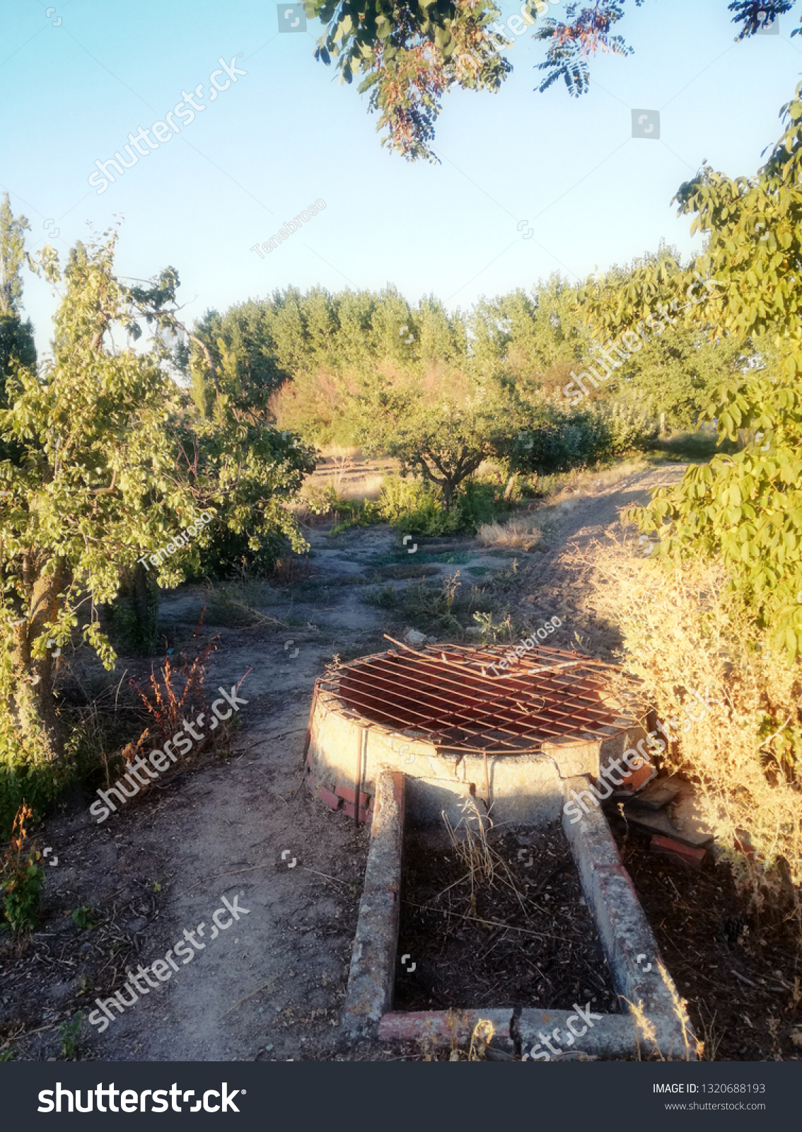 Well Water Irrigation Field Center Iberian Stock Photo Edit Now 1320688193