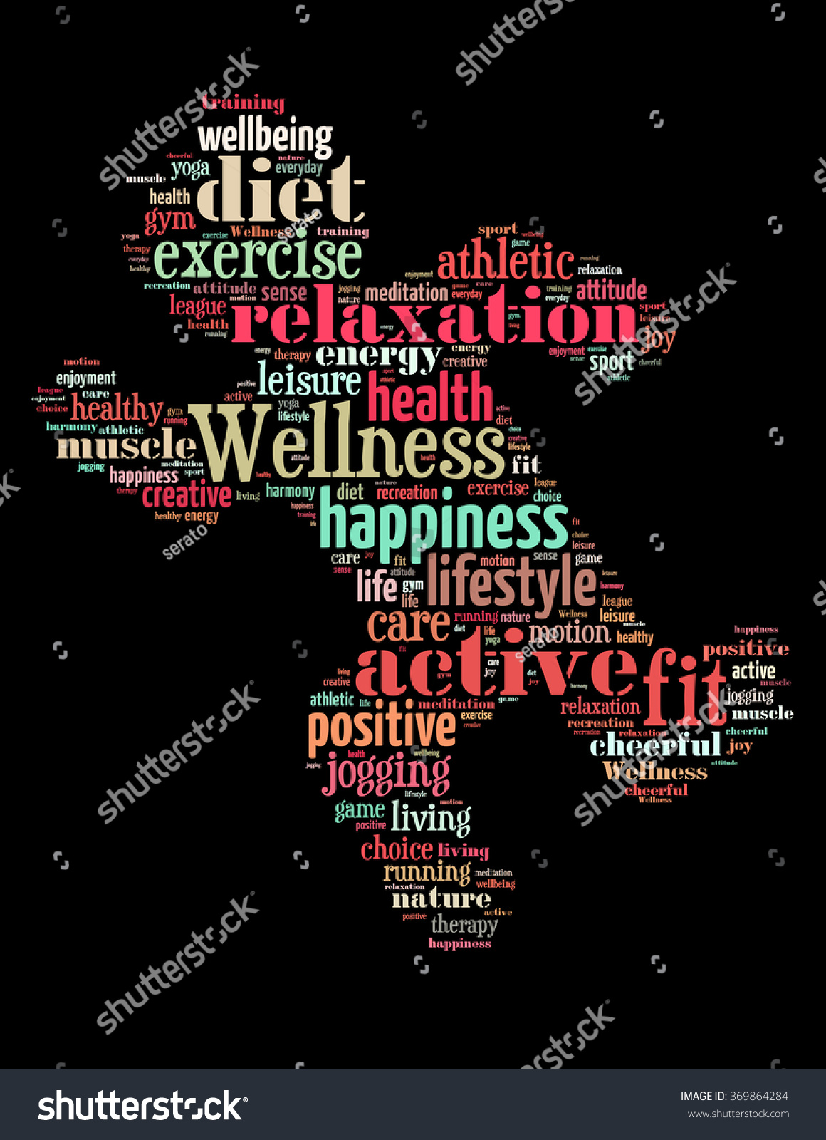 Wellness Exercise Word Cloud Concept On 스톡 일러스트 369864284 Shutterstock