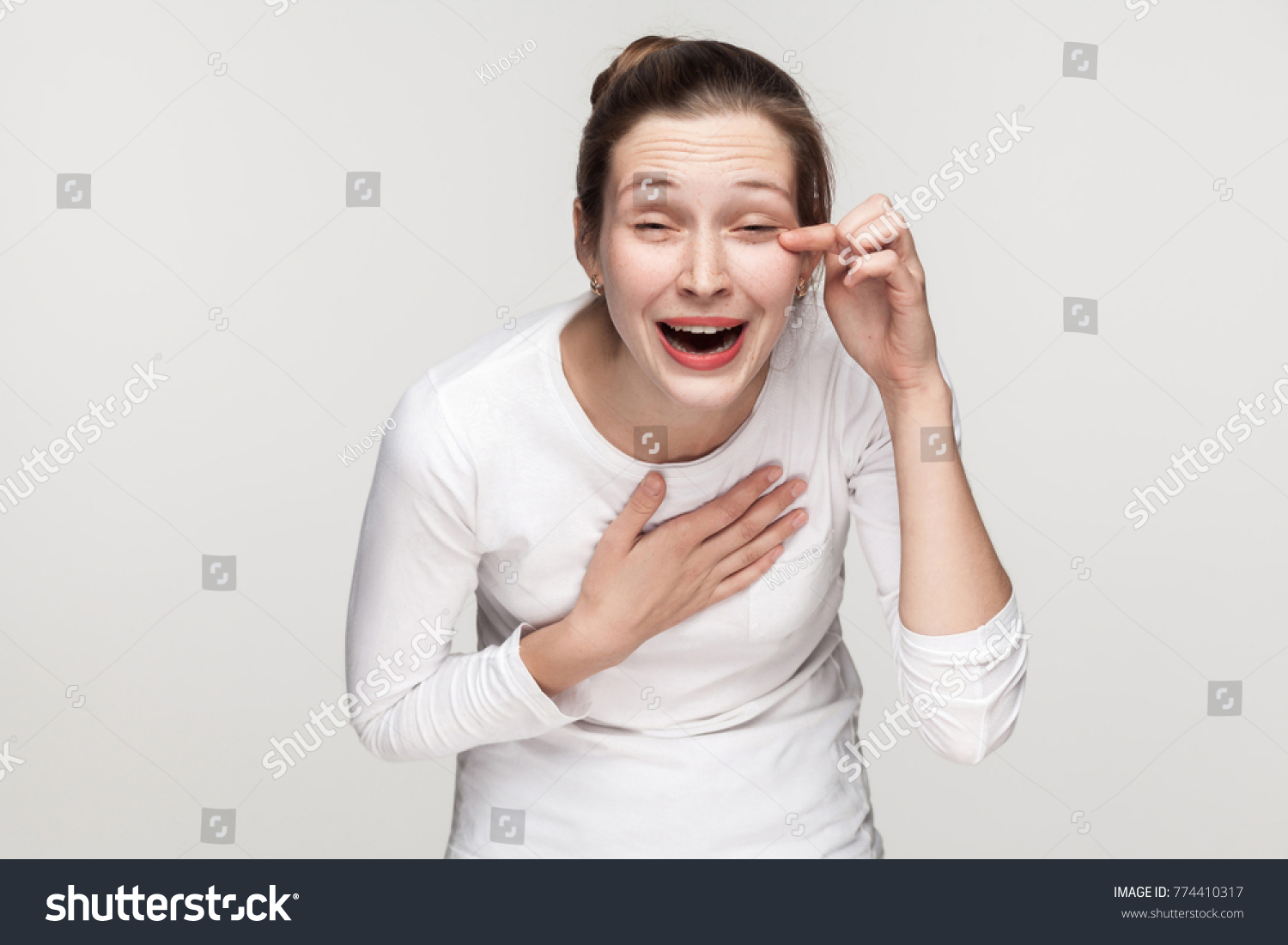 1,943 Woman laughing to tears Images, Stock Photos & Vectors | Shutterstock