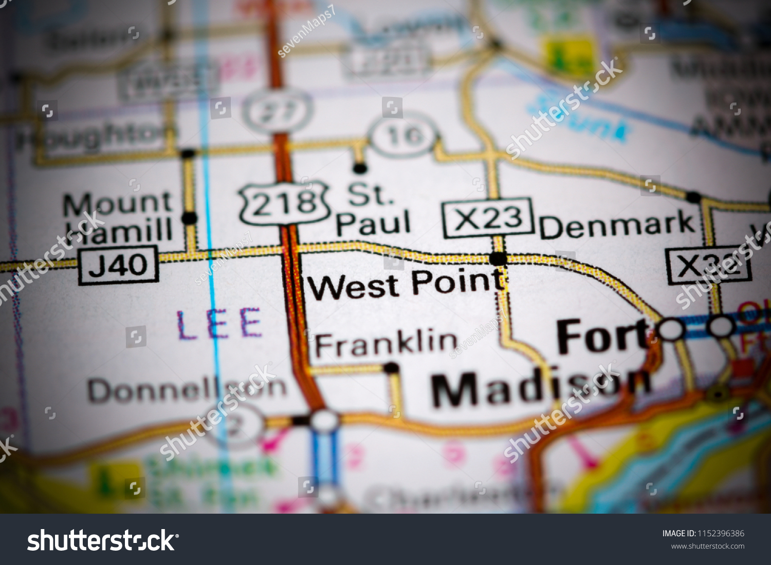 West Point Iowa Map West Point Iowa Usa On Map Stock Photo 1152396386 | Shutterstock