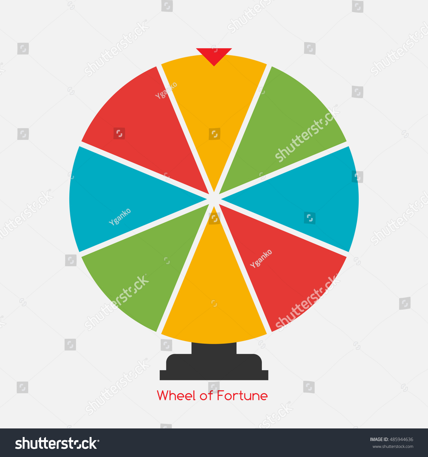 Wheel Fortune Lucky Icon Illustration Stock Illustration 485944636
