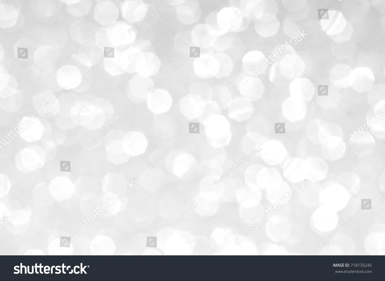 White Abstract Octagon Bokeh Light Shines Stock Photo (Edit Now) 718133245