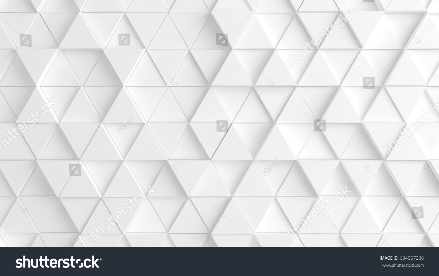 White Background Triangles 3d Image 3d Stock Illustration 634057238 ...