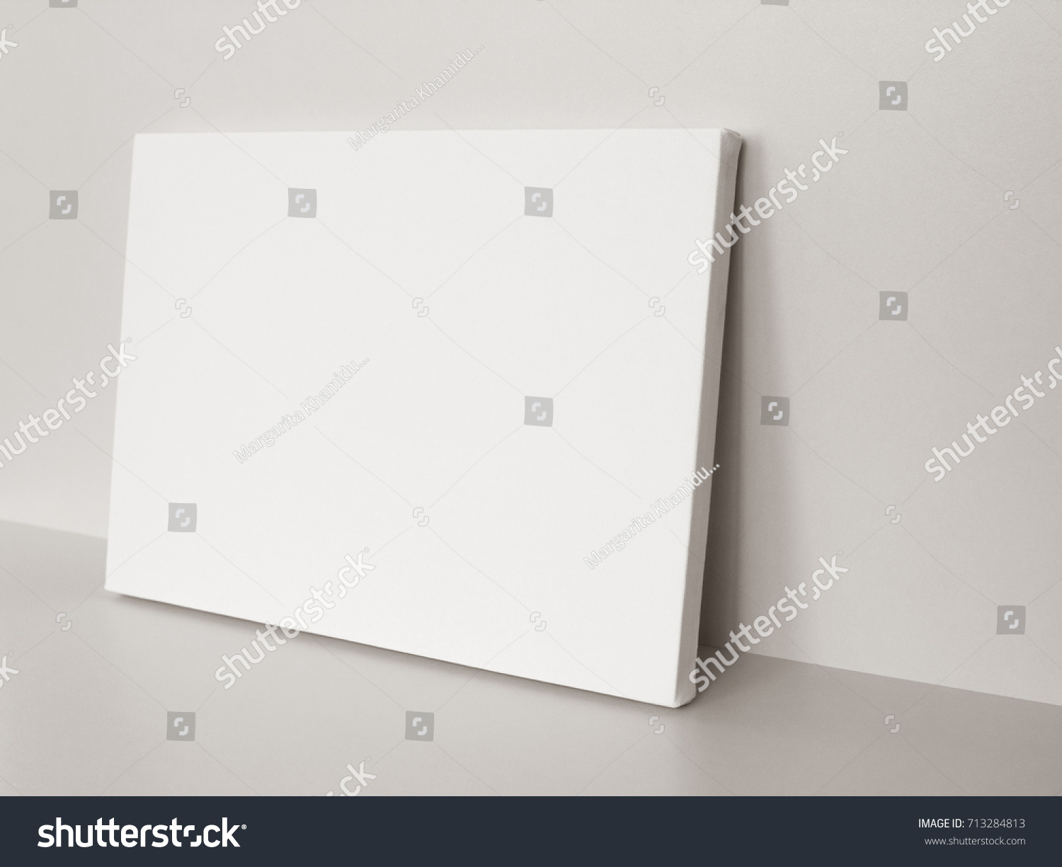 White Blank Canvas Lean Gray Wall Stock Photo 713284813 | Shutterstock