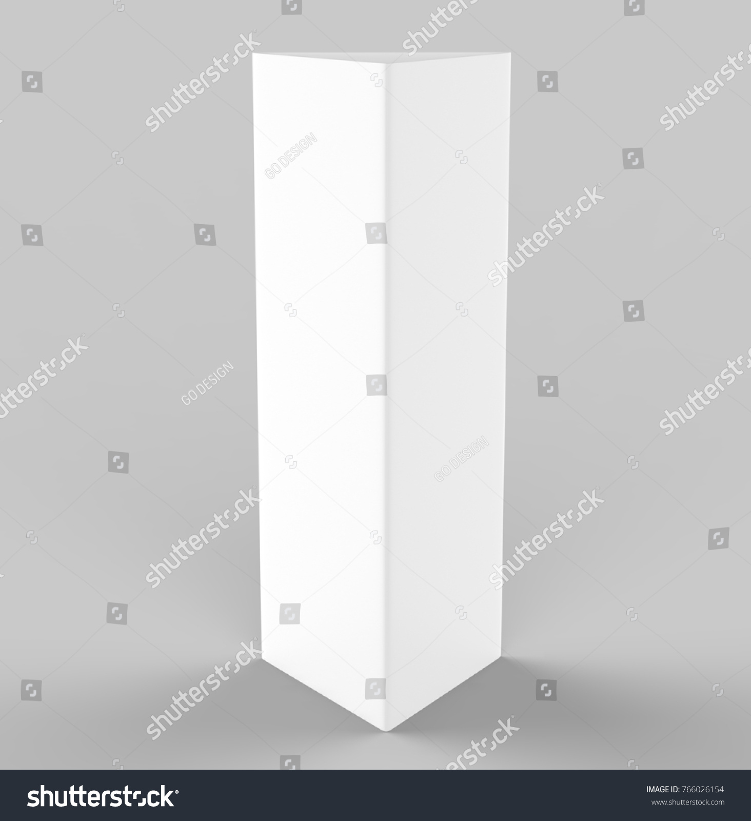 White Blank Empty Paper Trifold Table Stock Illustration 23 Within Tri Fold Tent Card Template