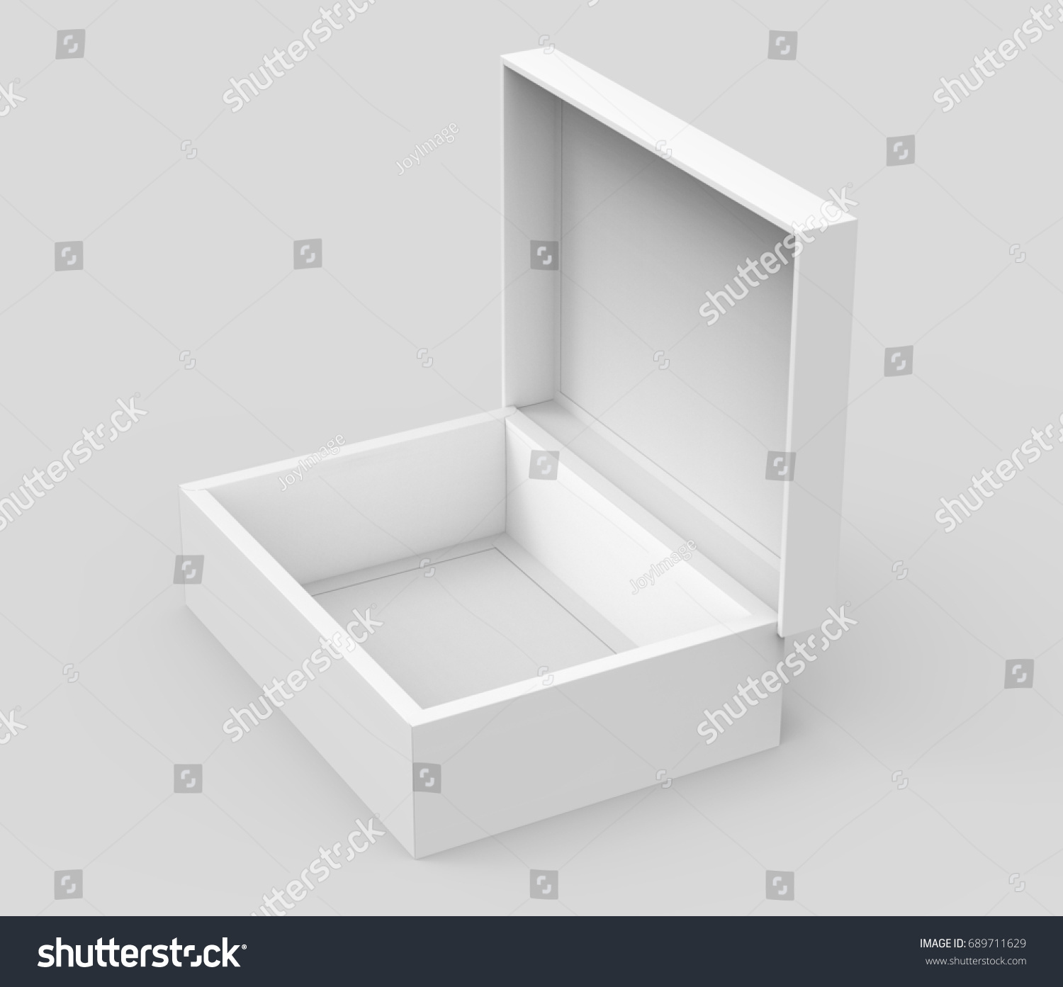 White Box Mockup Blank Box Template Stock Illustration 689711629 ...