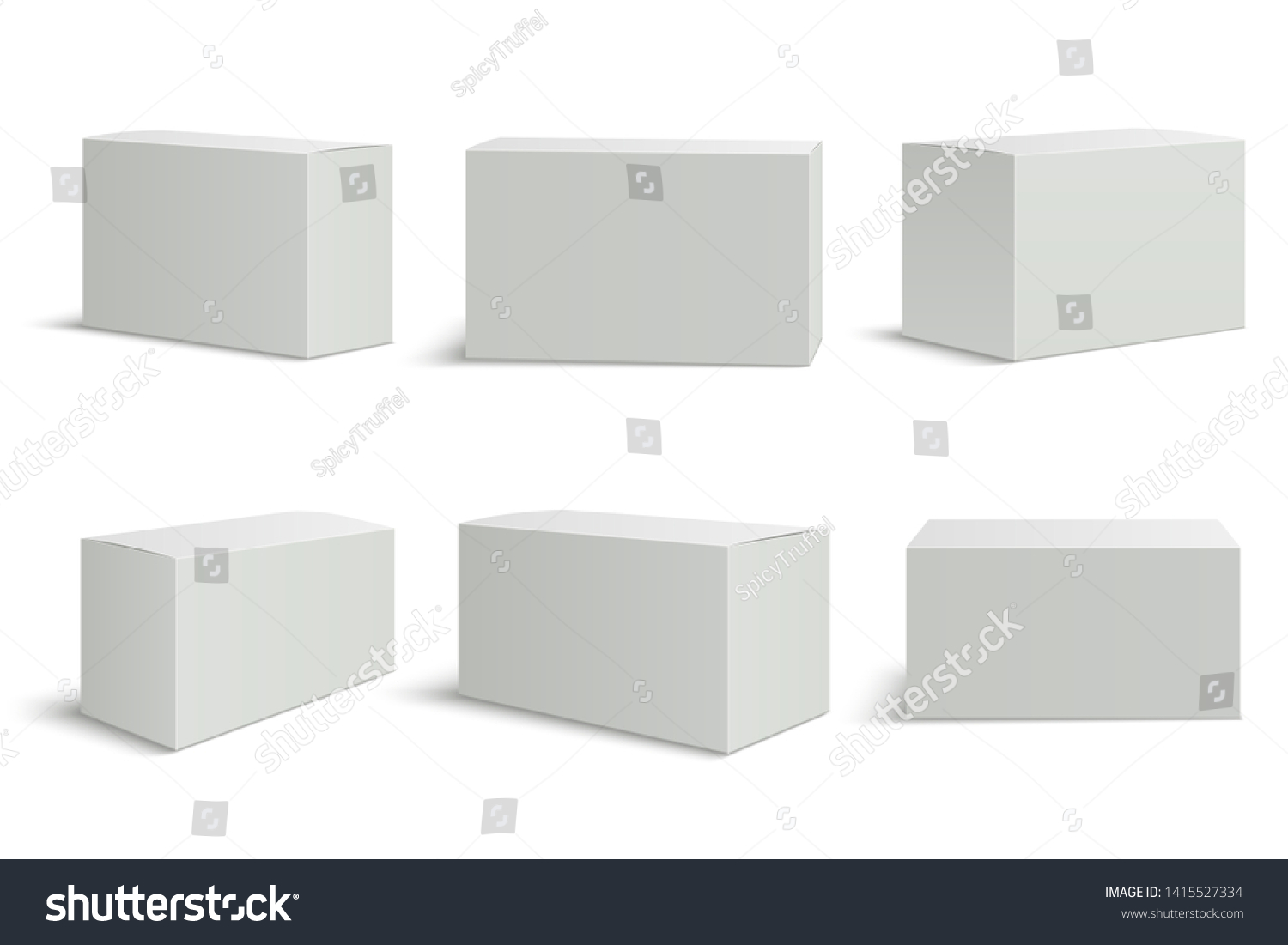 White Boxes Templates Blank Medical Box Stock Illustration With Regard To Blank Packaging Templates