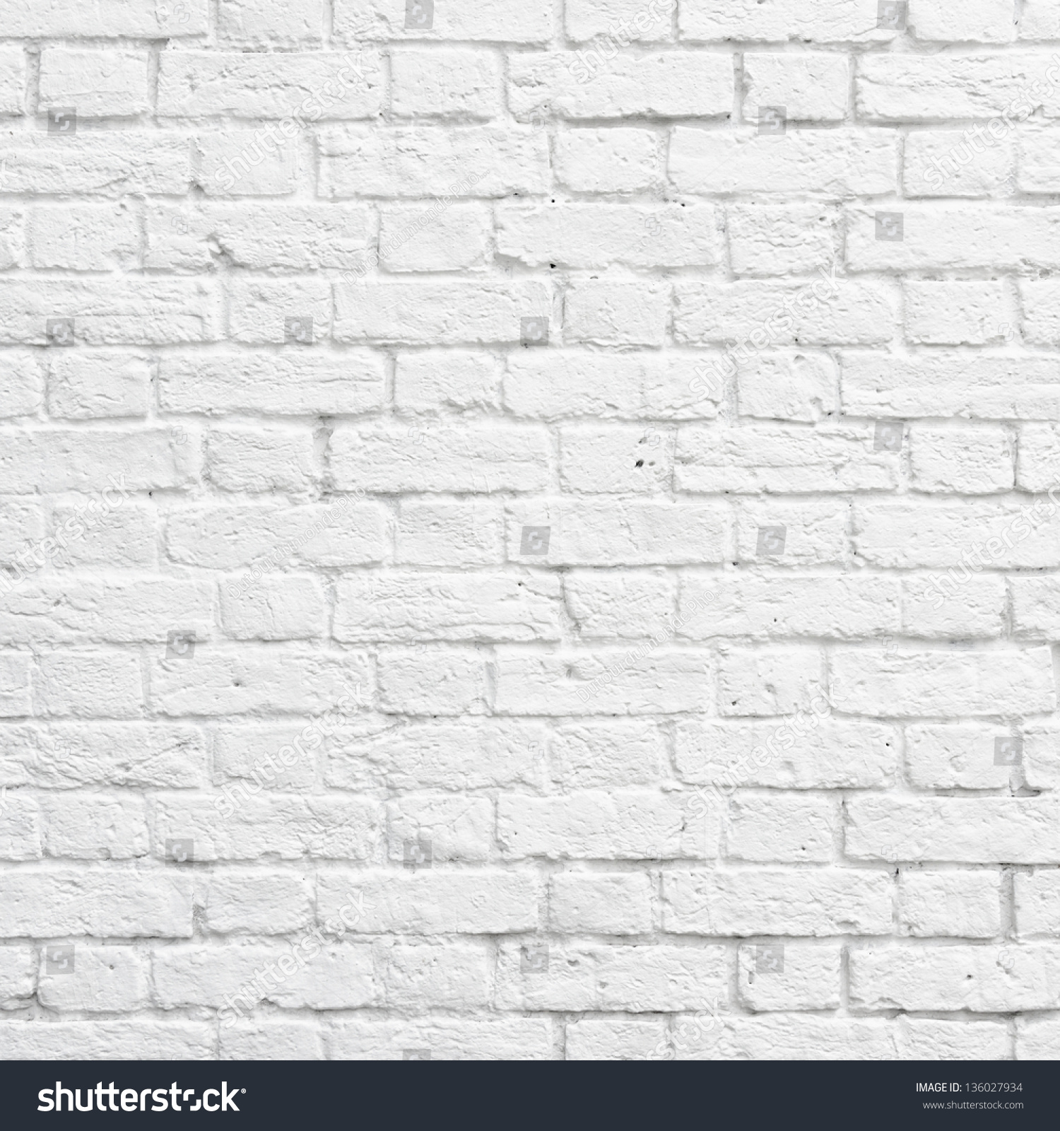 White Brick Wall Texture Or Background Stock Photo 136027934 : Shutterstock