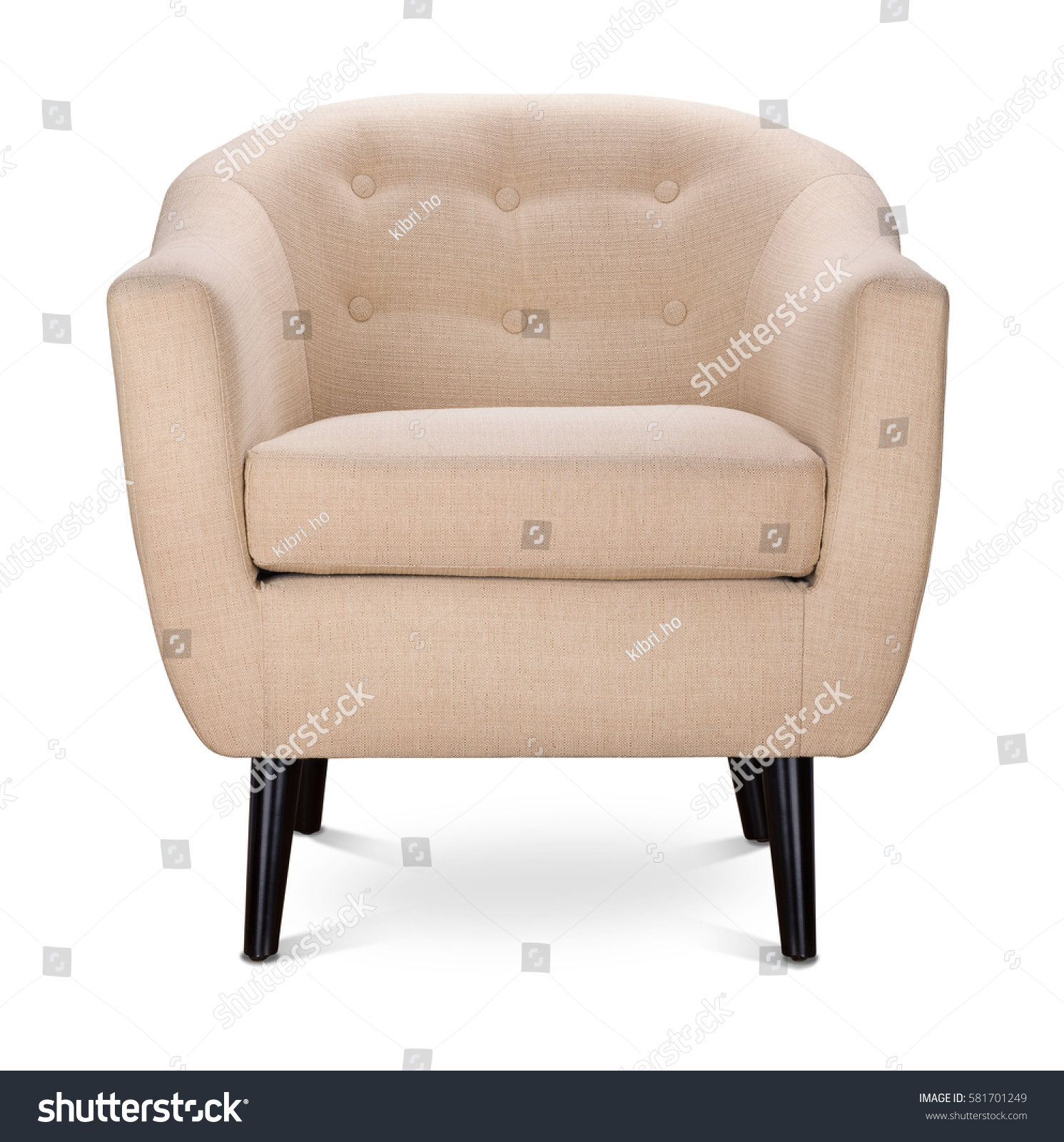 White Color Armchair Modern Designer Chair Objects Stock Image 581701249