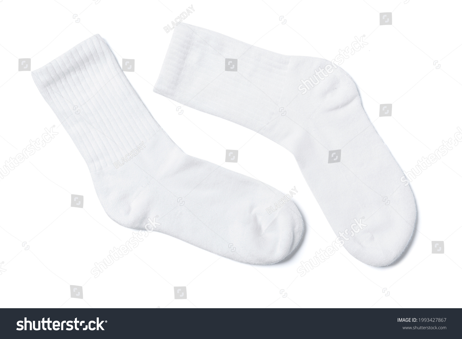 White Cotton Socks Design On White Stock Photo 1993427867 | Shutterstock