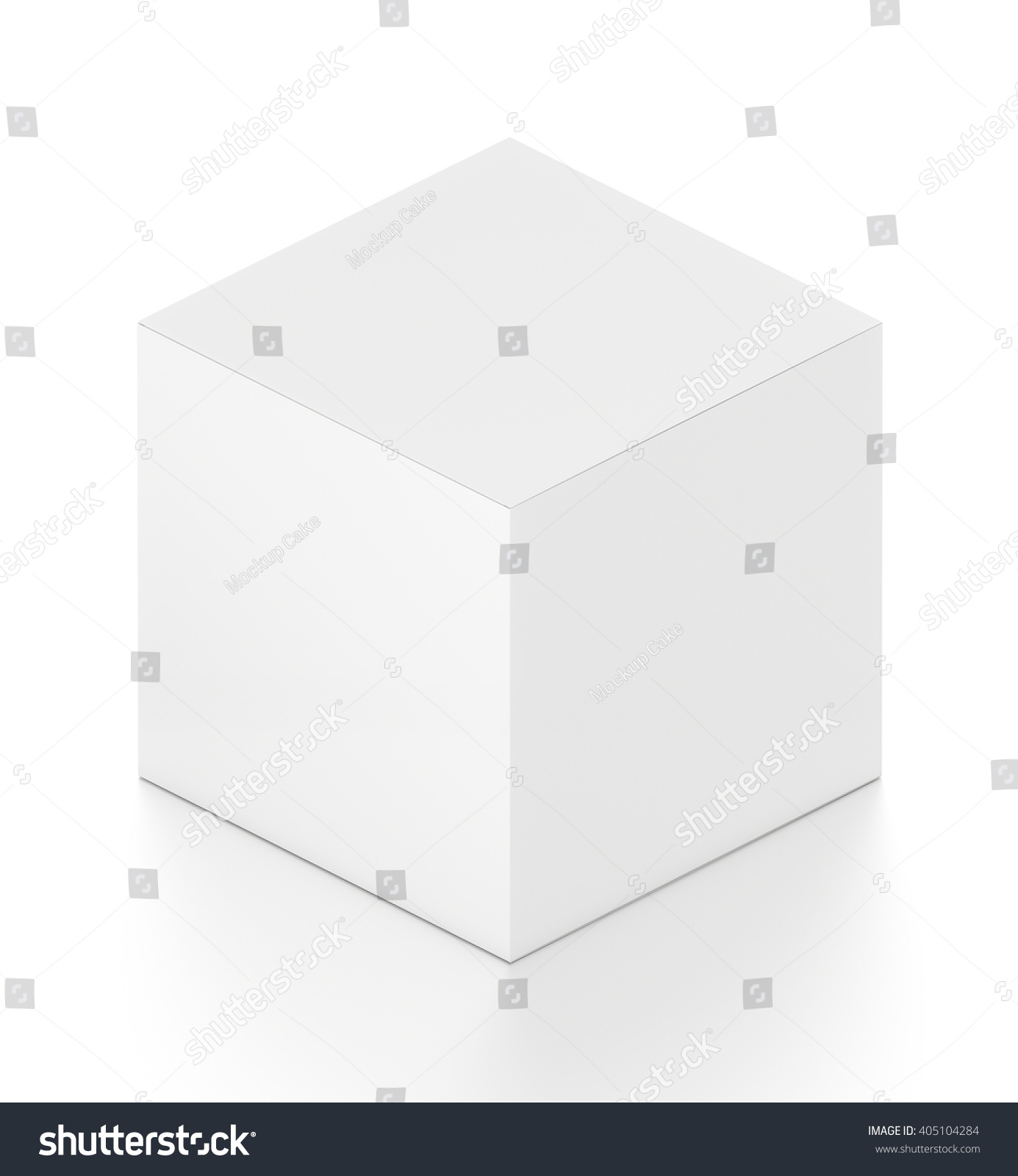 White Cube Blank Box Isometric Angle Stock Illustration 405104284 ...