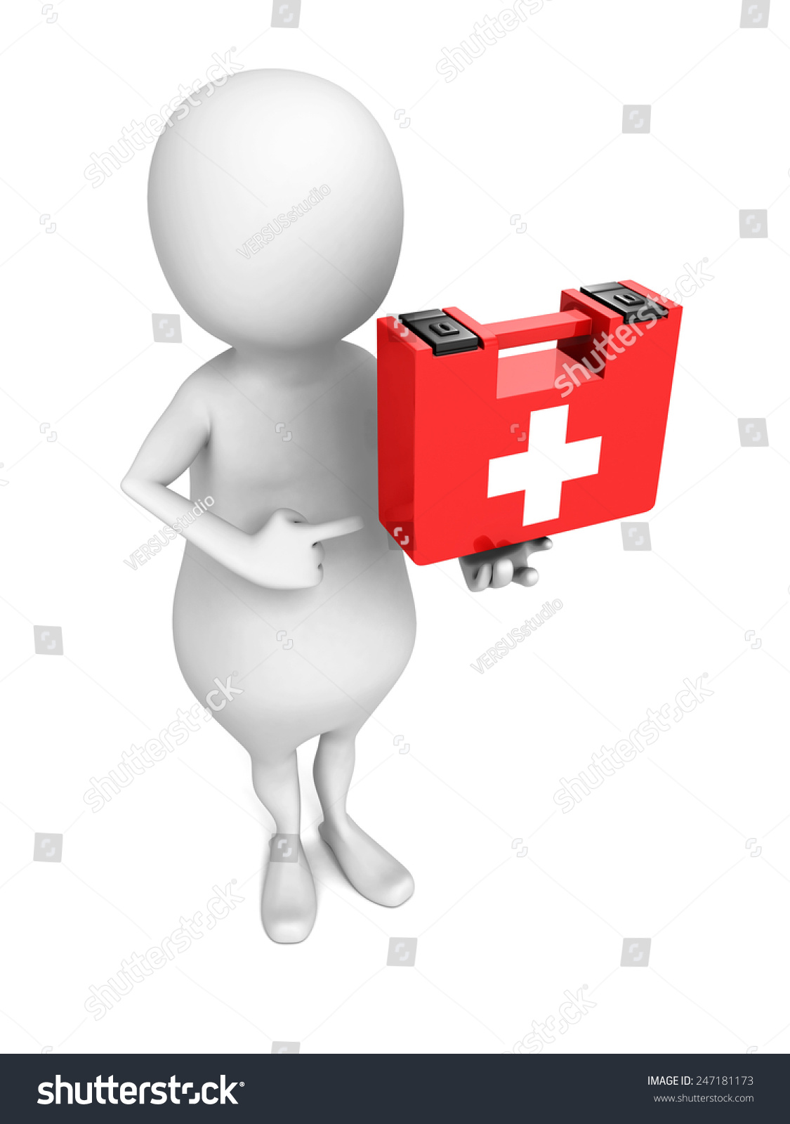 White 3d Man First Aid Medical Stock Illustration 247181173 | Shutterstock