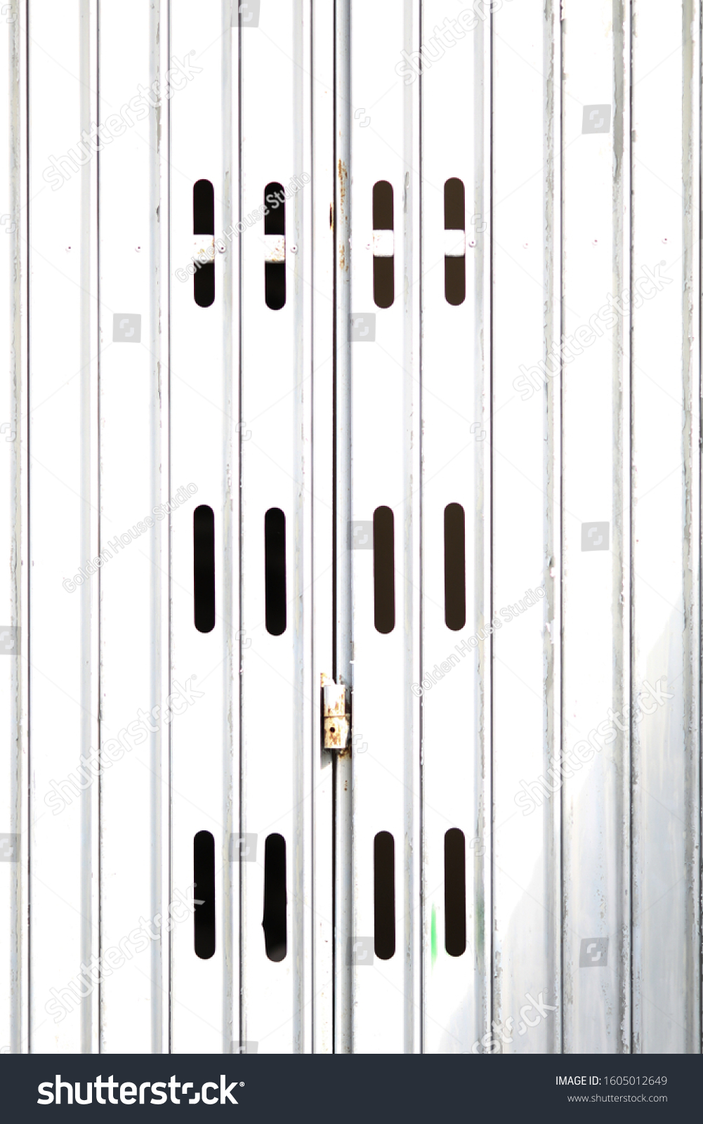 White Door Steel Background Texture Stock Photo (Edit Now) 1605012649