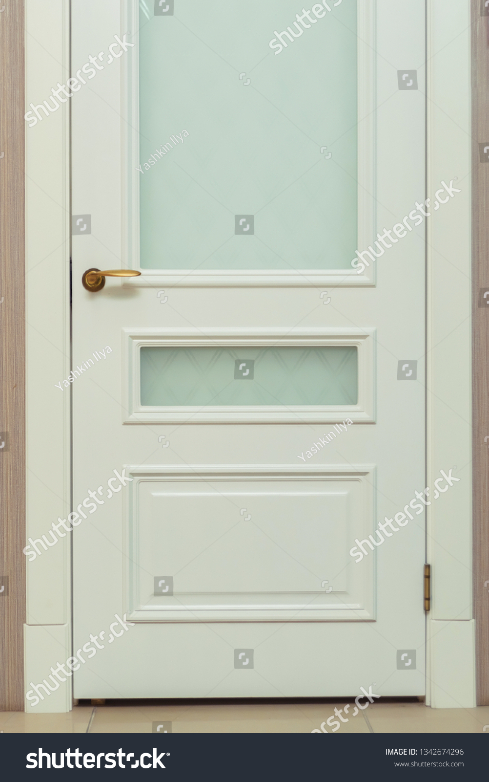 White Door Classic Design Interior Door Stock Photo Edit Now