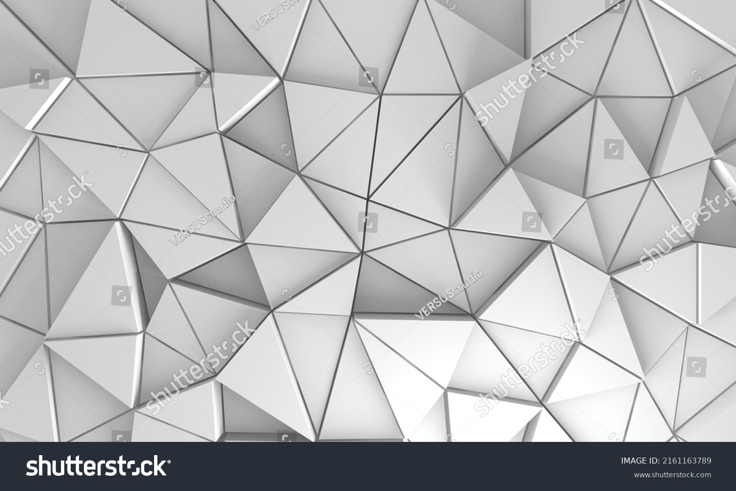 White Geometric Poligon Abstract Background 3d Stock Illustration ...