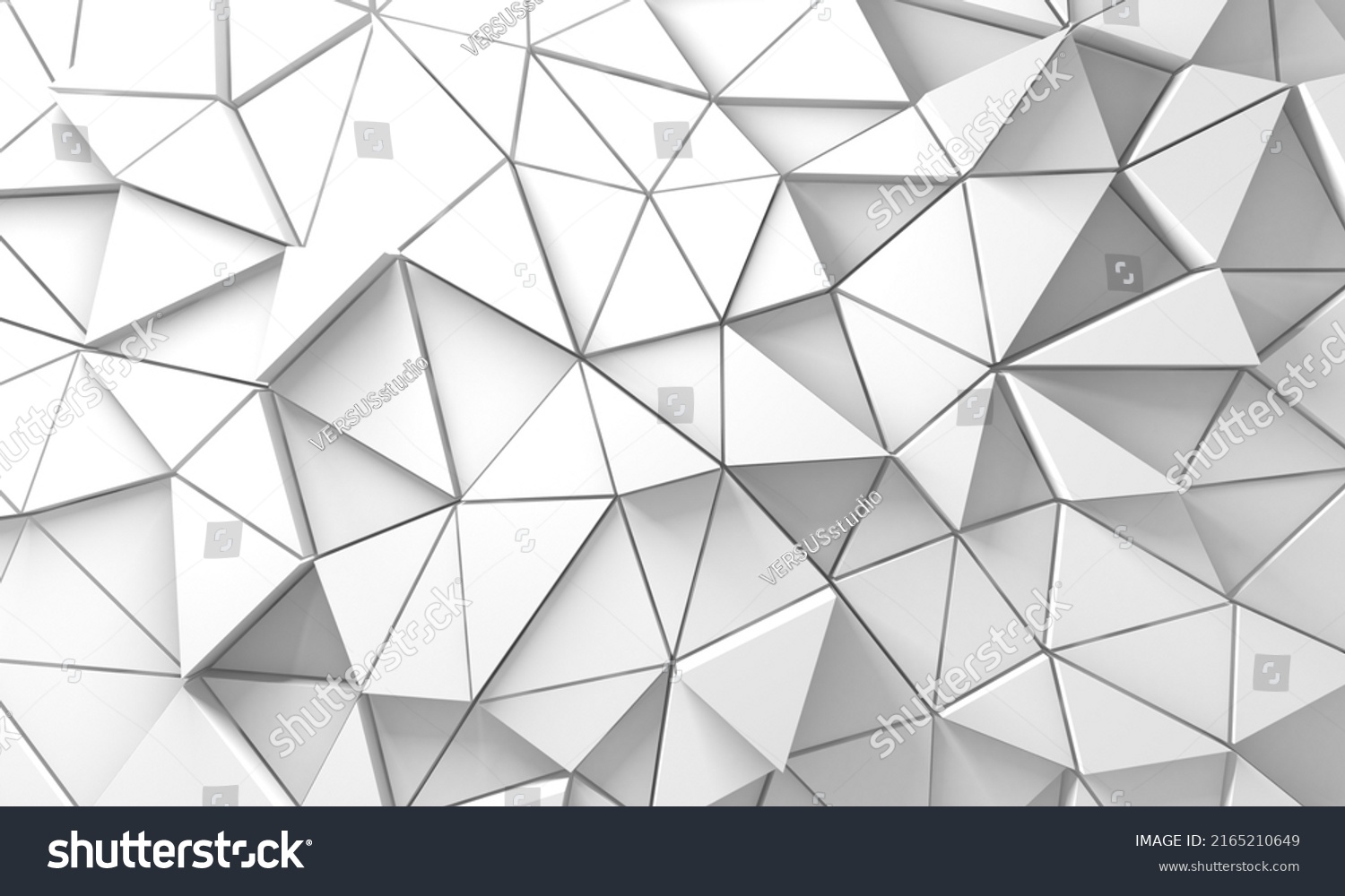 White Geometric Poligon Abstract Background 3d Stock Illustration ...