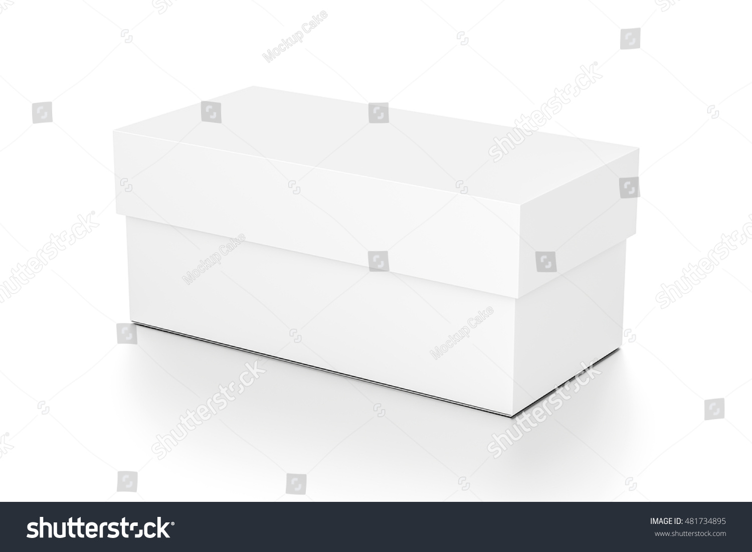 Download White Horizontal Rectangle Blank Box With Cover From Top ...