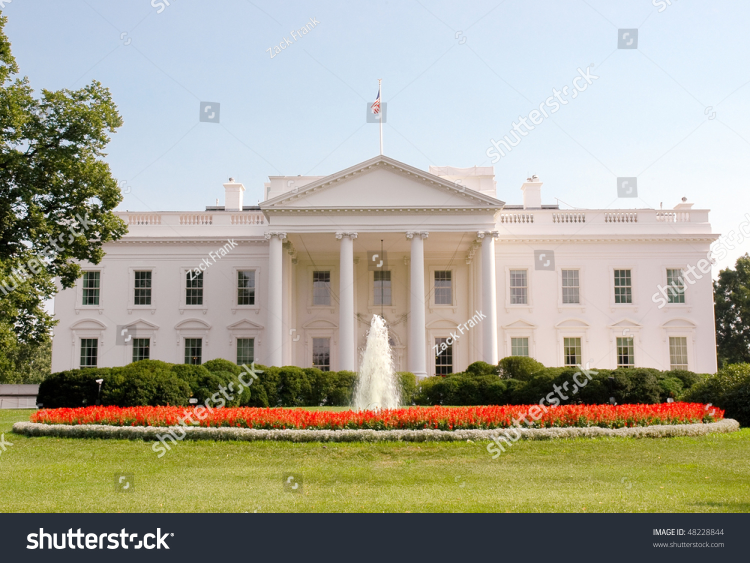 White House And Fountain Stock Photo 48228844 : Shutterstock