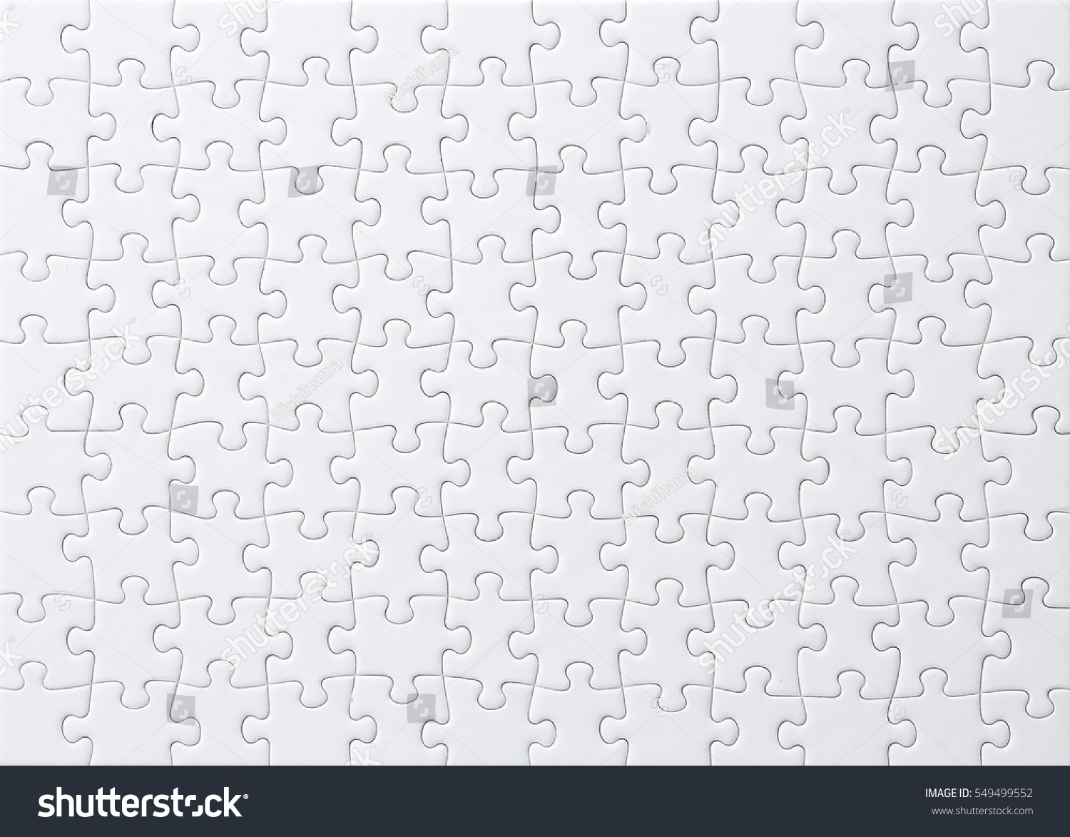 White Jigsaw Puzzle Stock Photo 549499552 | Shutterstock