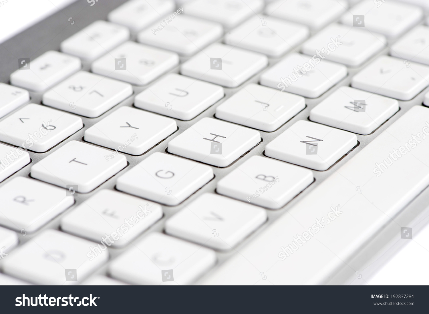 White Keyboard Focused On The Letter H Stock Photo 192837284 : Shutterstock