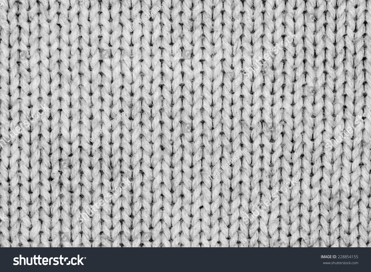 White Knitting Wool Texture Closeup Photo Background. - 228854155 ...