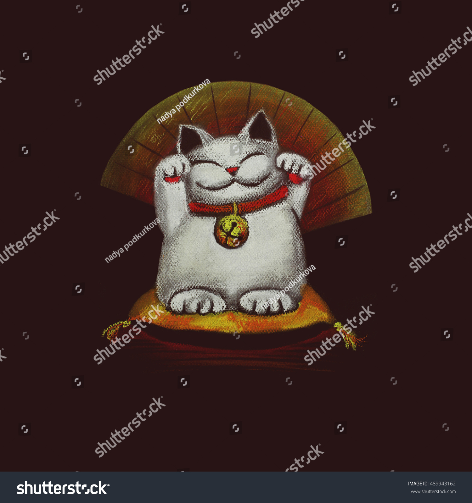 maneki neko both paws raised