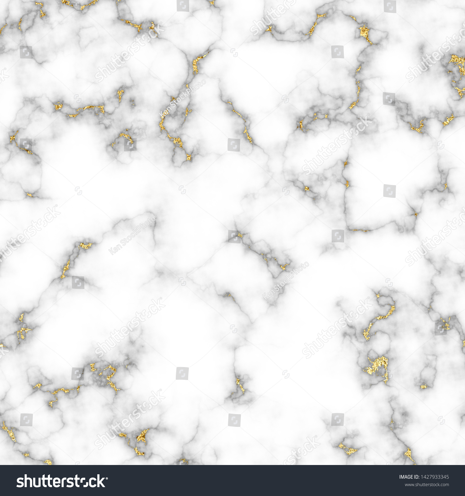 White Marble Gold Glitter Texture Background Stock Illustration