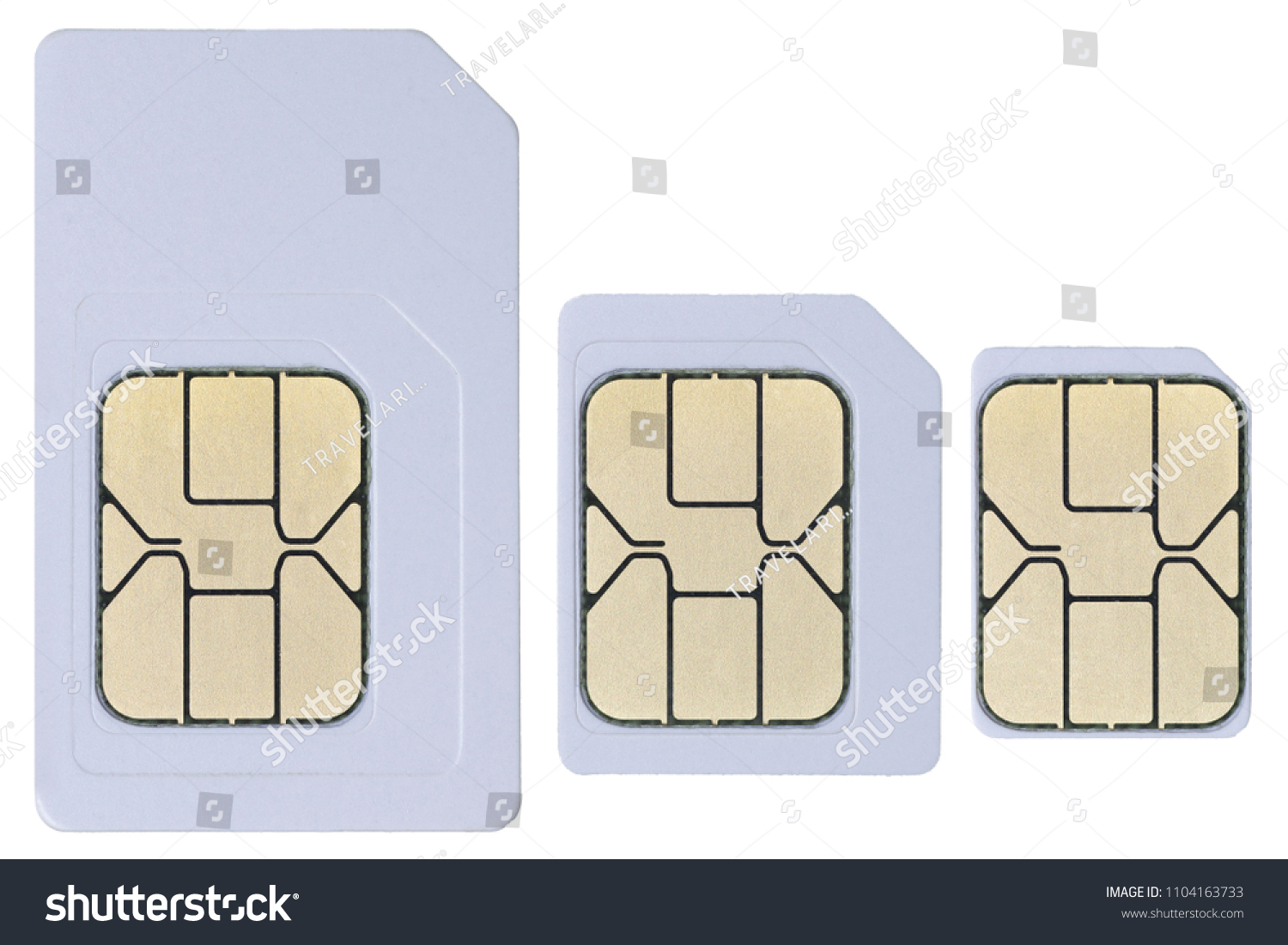 White Mini Sim Card White Micro Stock Photo Edit Now 1104163733