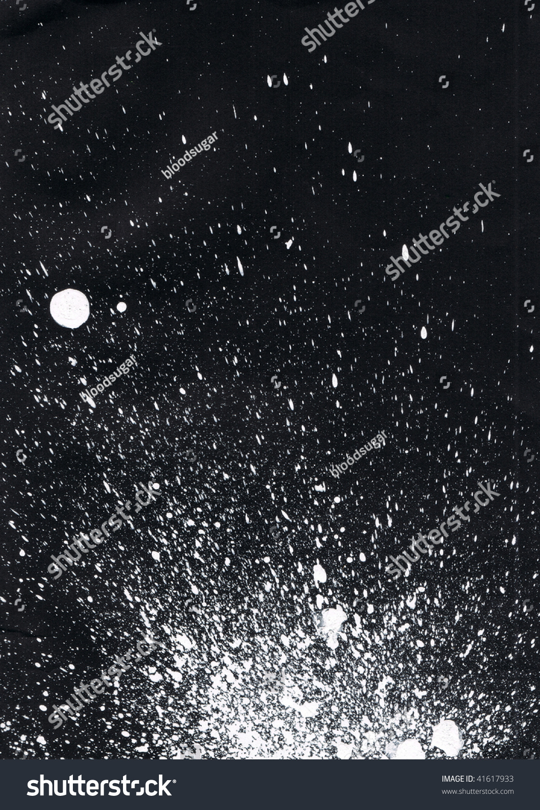 White Paint Splatter On Black Background Stock Illustration 41617933 ...