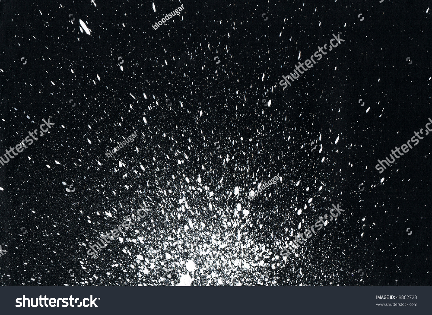 White Paint Splatter On Black Background Stock Photo 48862723 ...