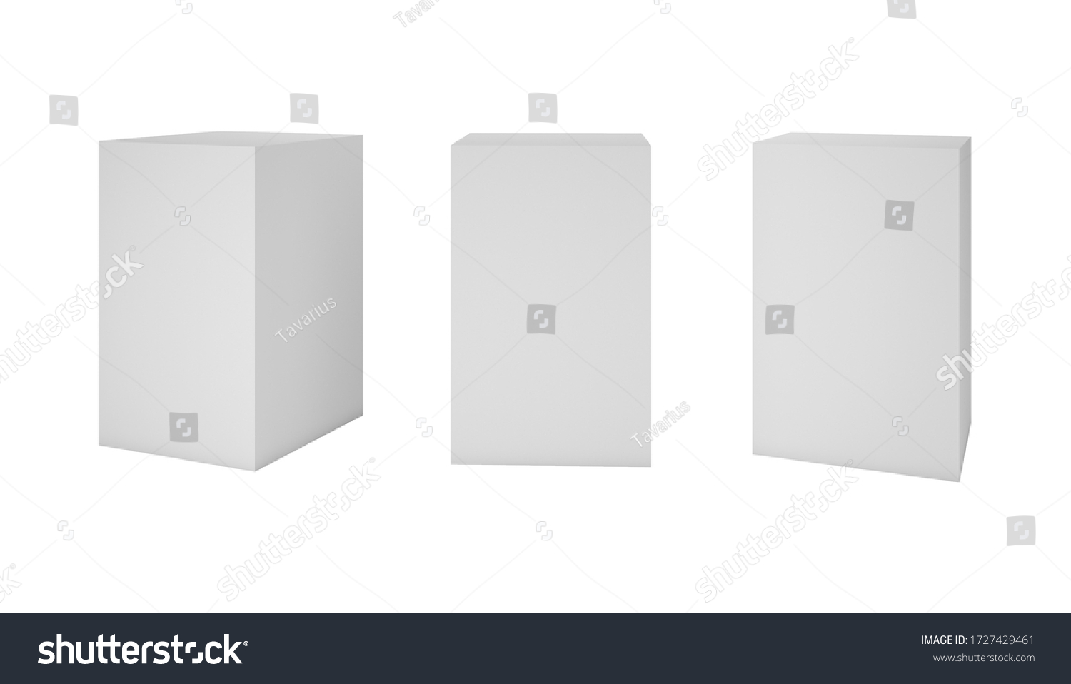 White Paper Boxes Packaging Template Product Stock Illustration 1727429461