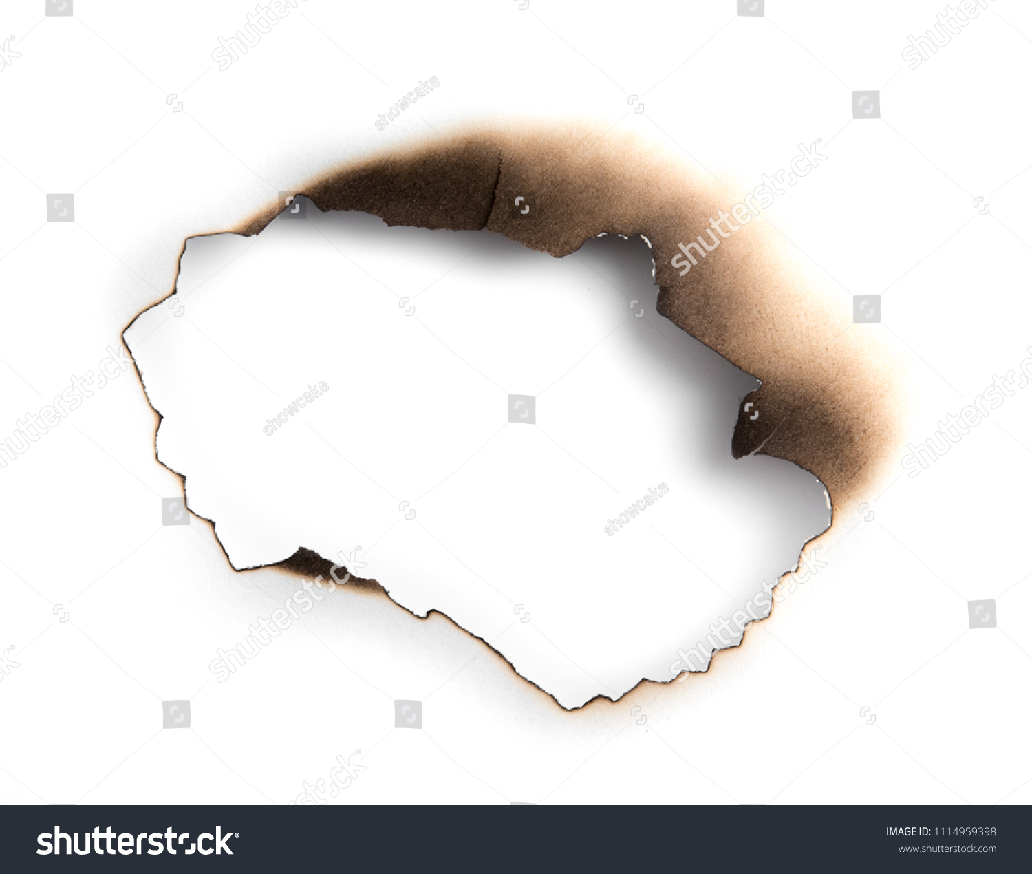 White Paper Burn Hole Shadow On Stock Photo 1114959398 | Shutterstock