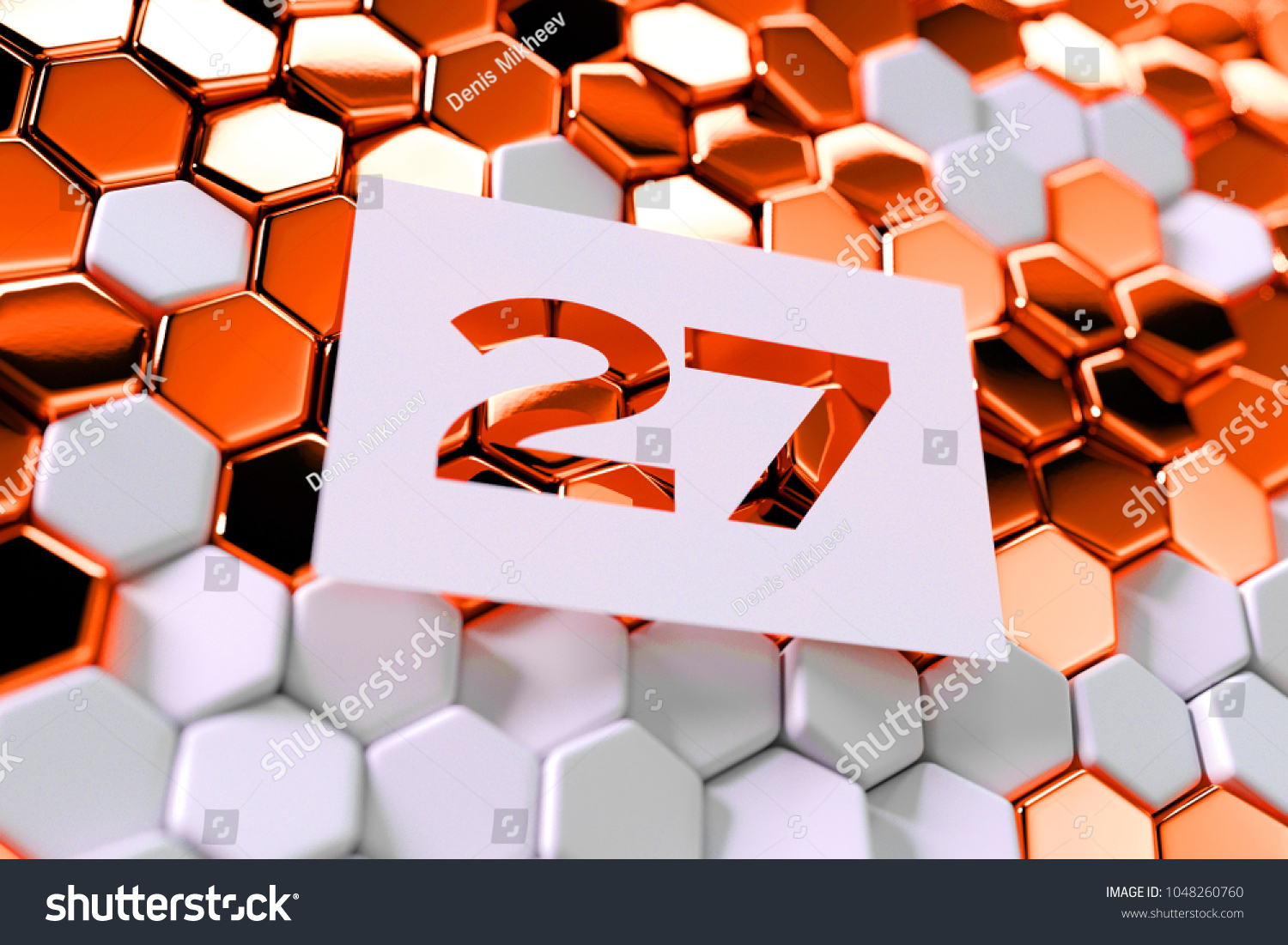 27 white and orange