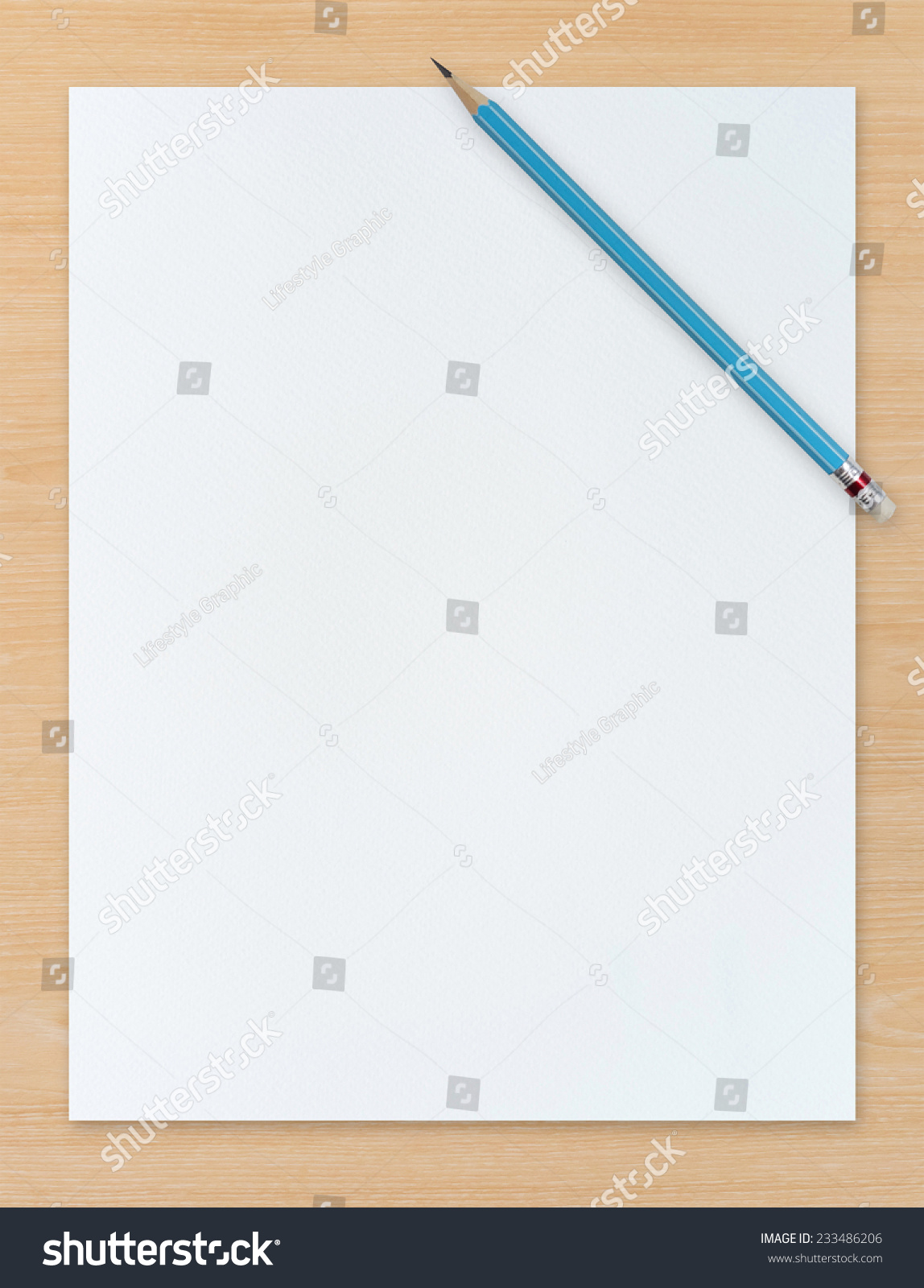 White Paper Texture Background Pencil On Stock Photo 233486206 