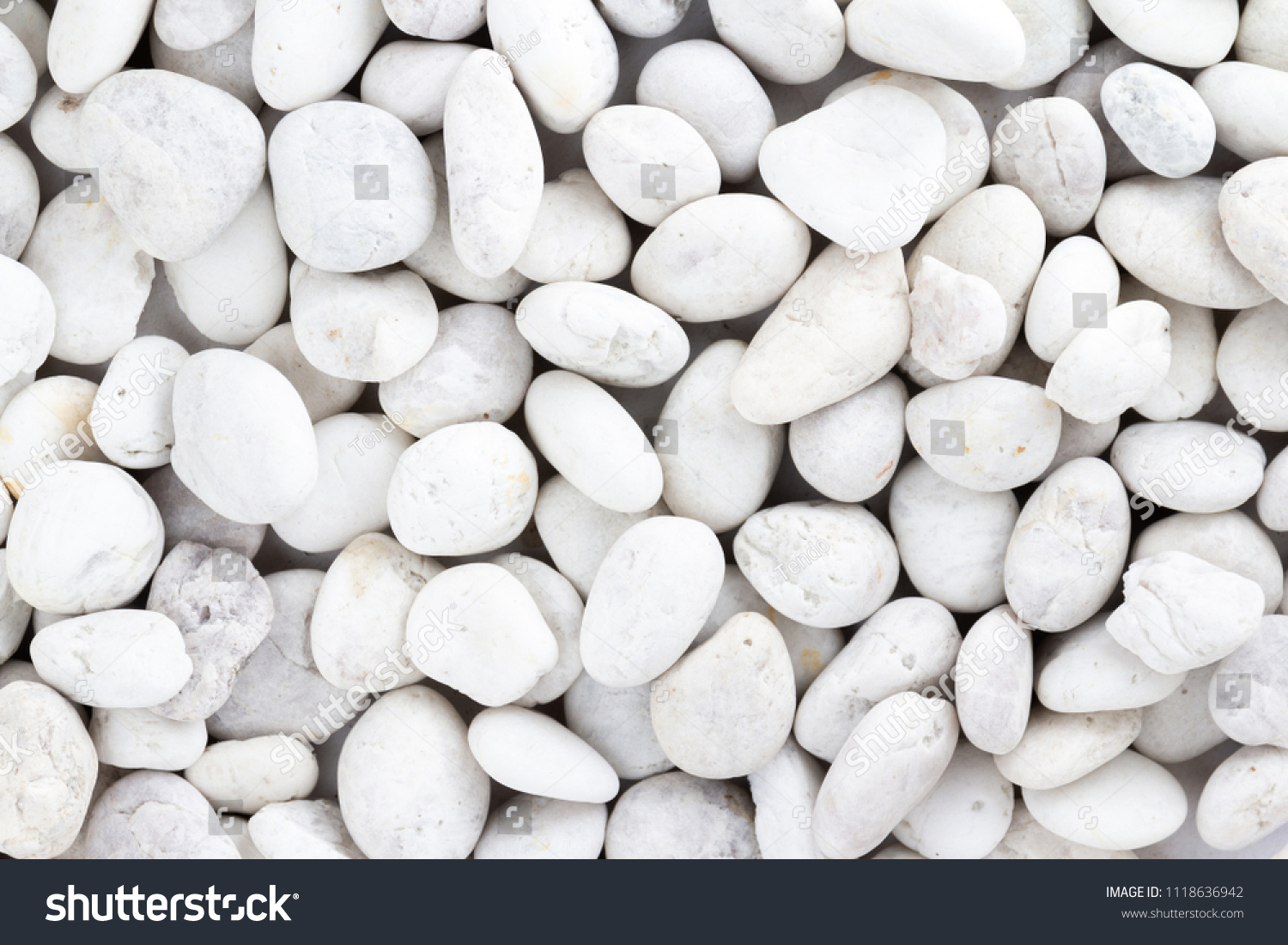 White Pebbles Stone Texture Background Stock Photo 1118636942 ...