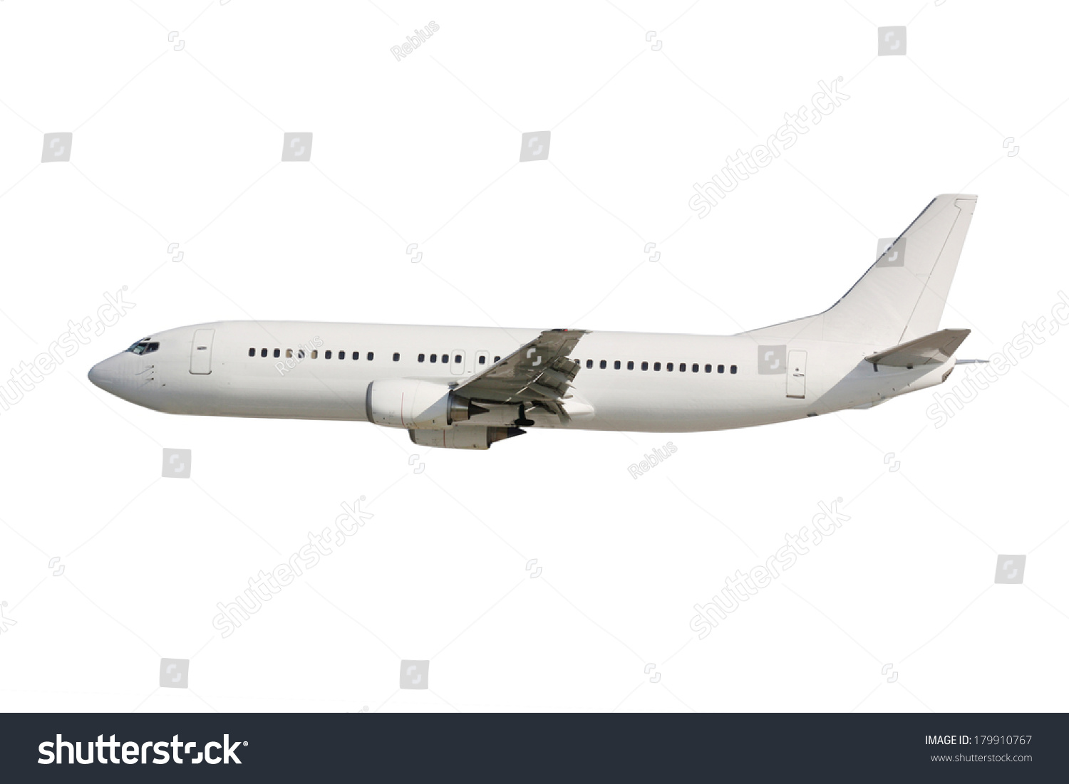 White Plane On White Background Flight Stock Photo 179910767 - Shutterstock