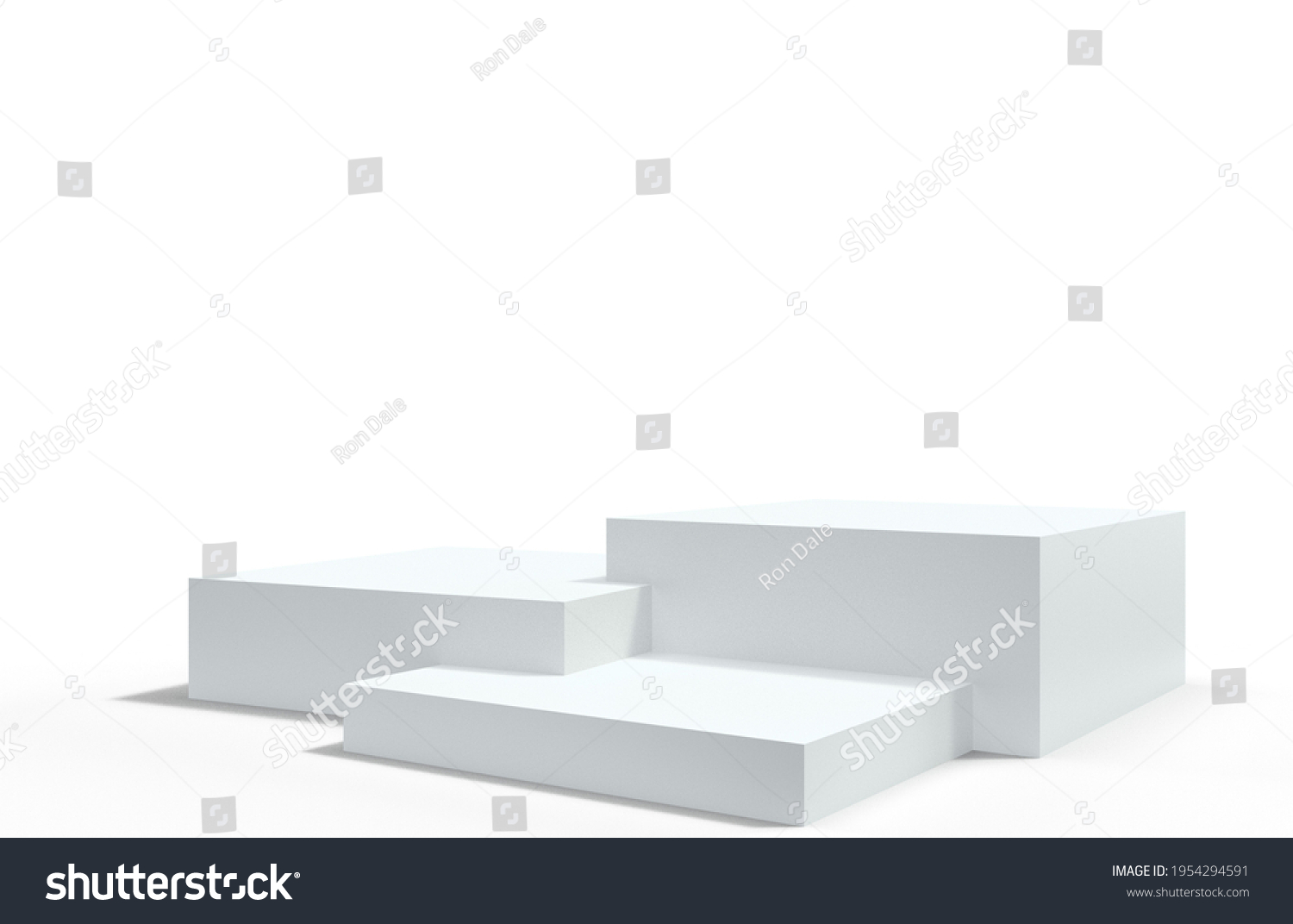 White Podium Pedestal Background Display Stand Stok İllüstrasyon