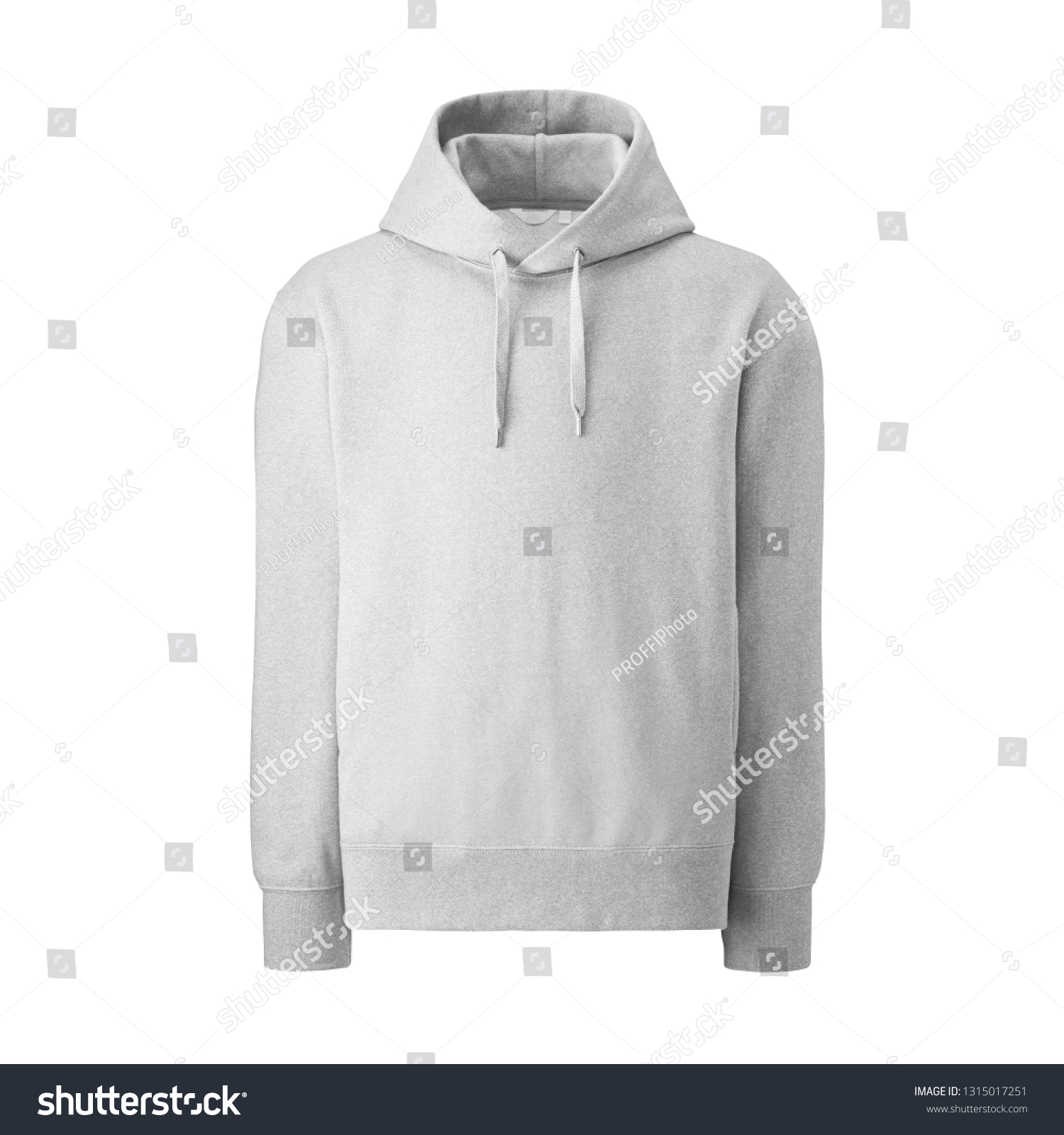 Download White Pullover Hoodie Isolated Front View Stock Photo Edit Now 1315017251